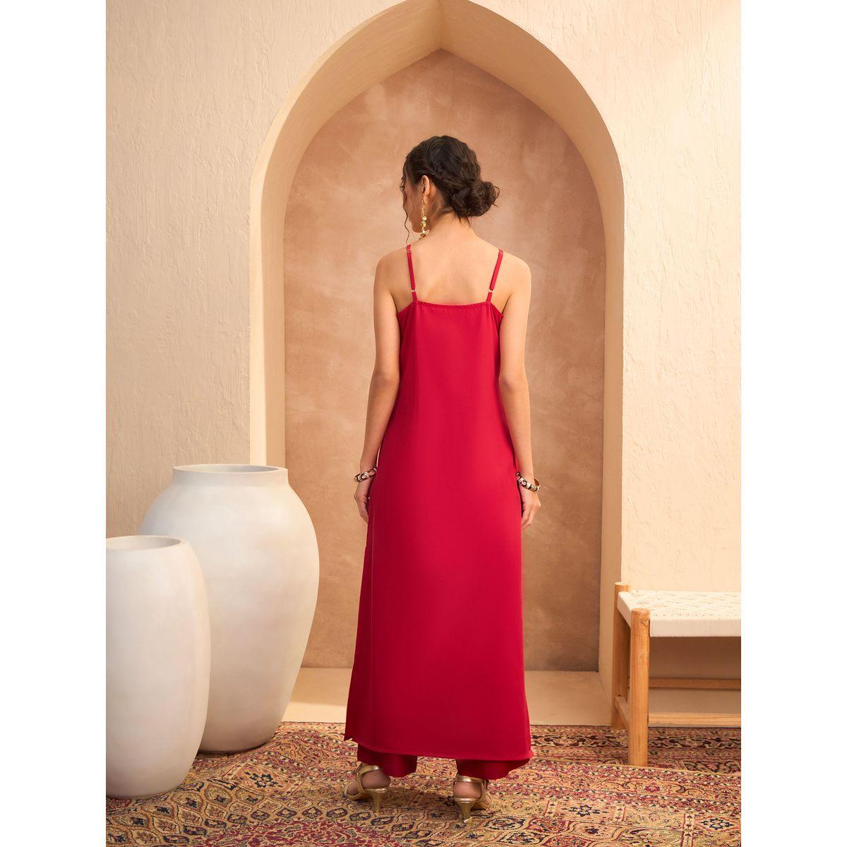 فستان بنمط عباية بتفاصيل مُنمقة-women-clothing-ethnicwear-dresses-image-9