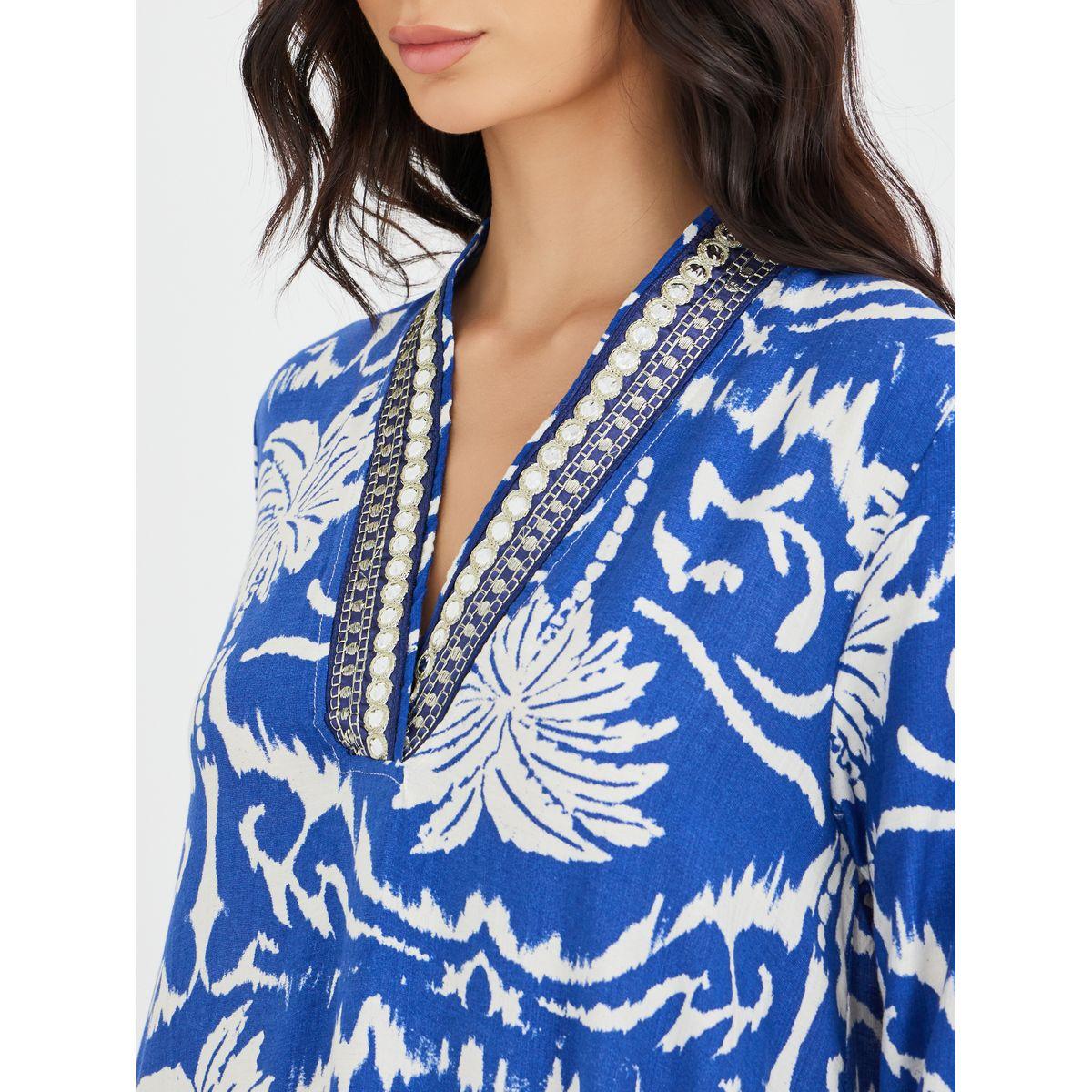 جلابية بطبعة زهور وتفاصيل دانتيل-women-arabicclothing-jalabiyas-image-4
