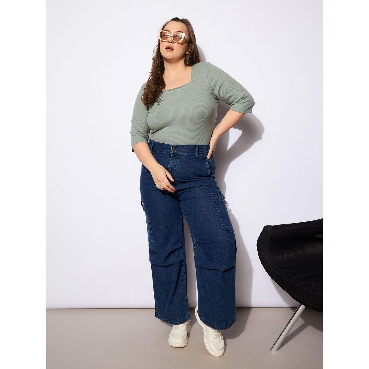 Sassafras Plus Size Ribbed Square Neck Top-women-clothing-shirtsandblouses-blouses-image-2