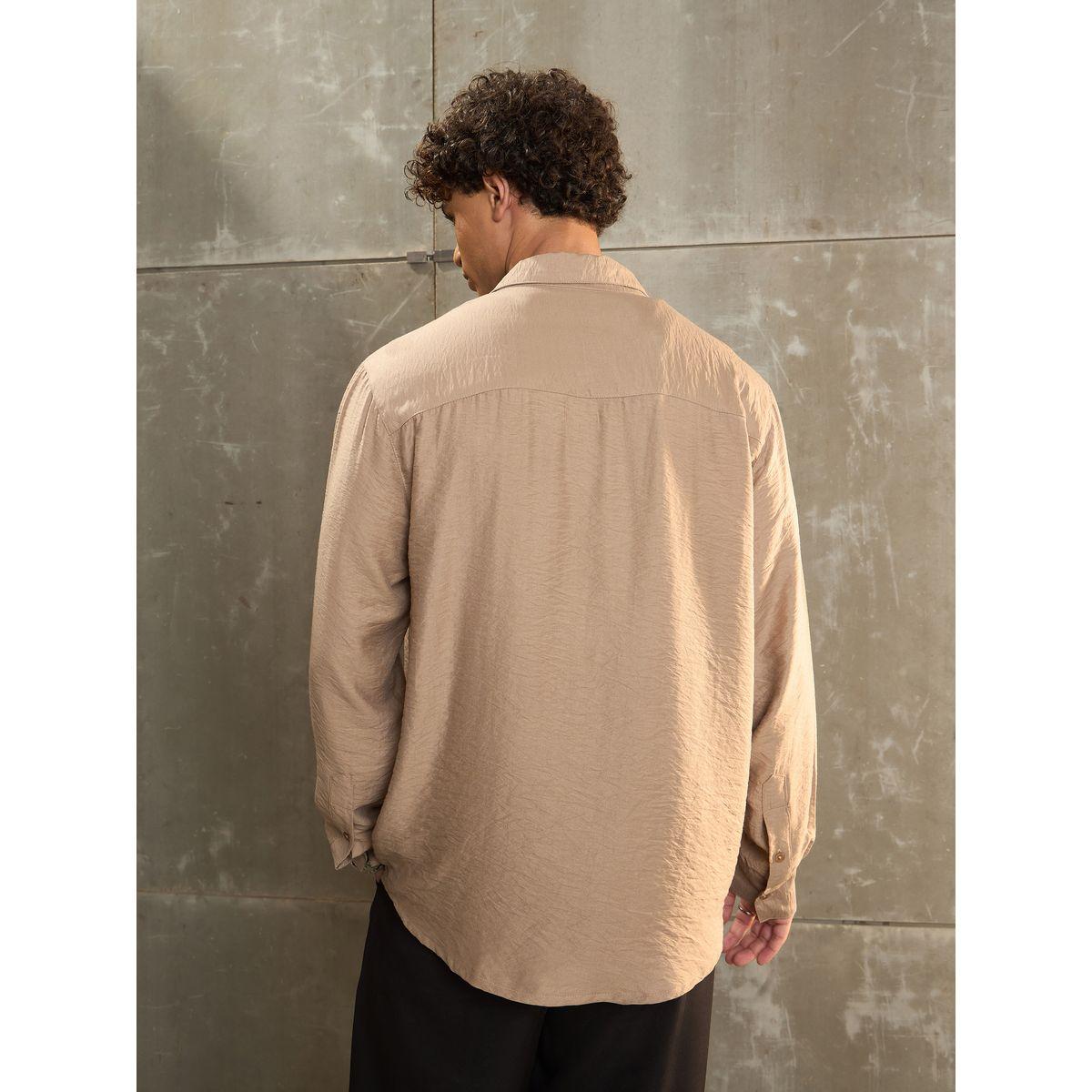 Sassafras Solid Spread Collar Regular Fit Shirt-men-clothing-shirts-image-5