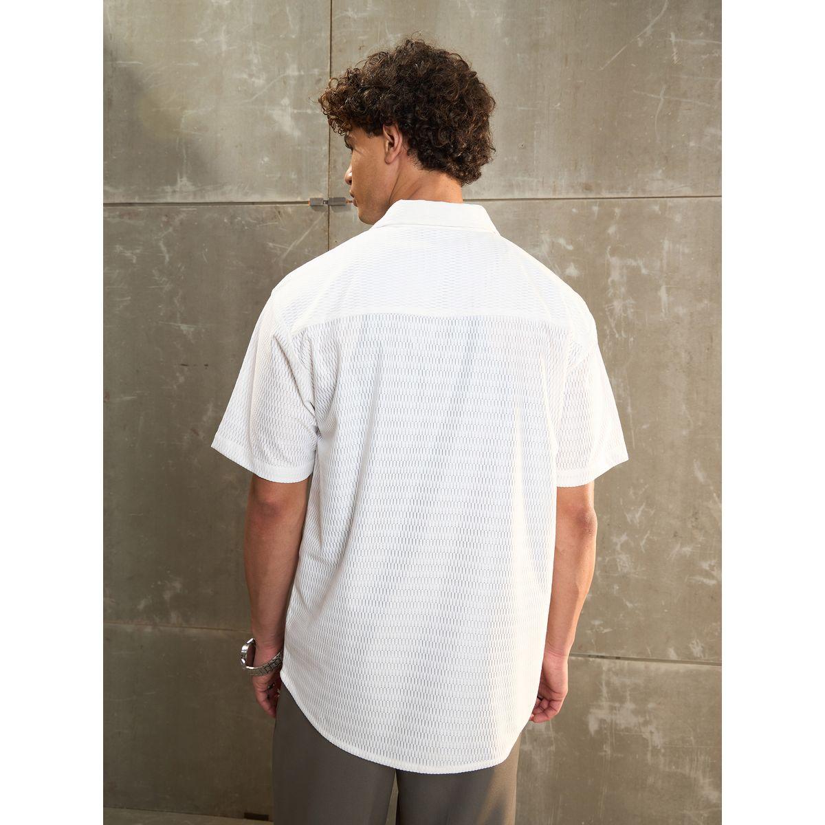 Sassafras White Relax Fit Short Sleeve Shirt-men-clothing-shirts-image-5