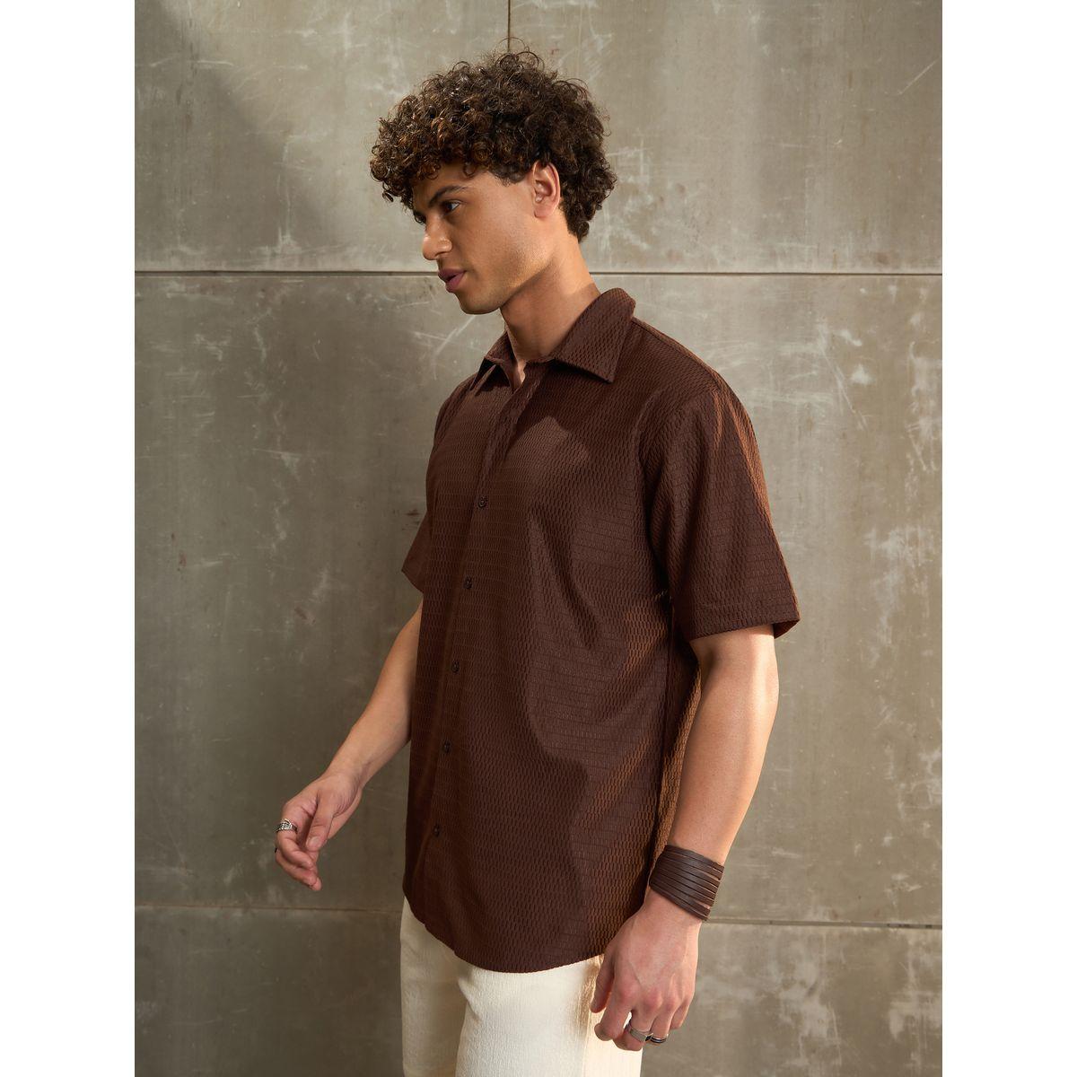 Sassafras Brown Relax Fit Short Sleeve Shirt-men-clothing-shirts-image-3