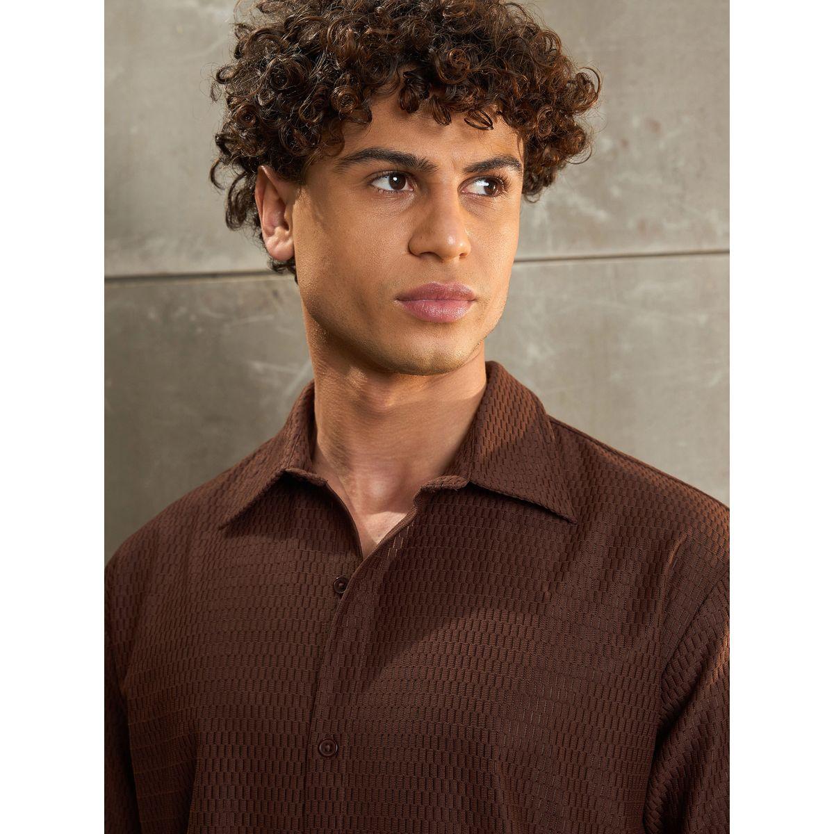 Sassafras Brown Relax Fit Short Sleeve Shirt-men-clothing-shirts-image-4