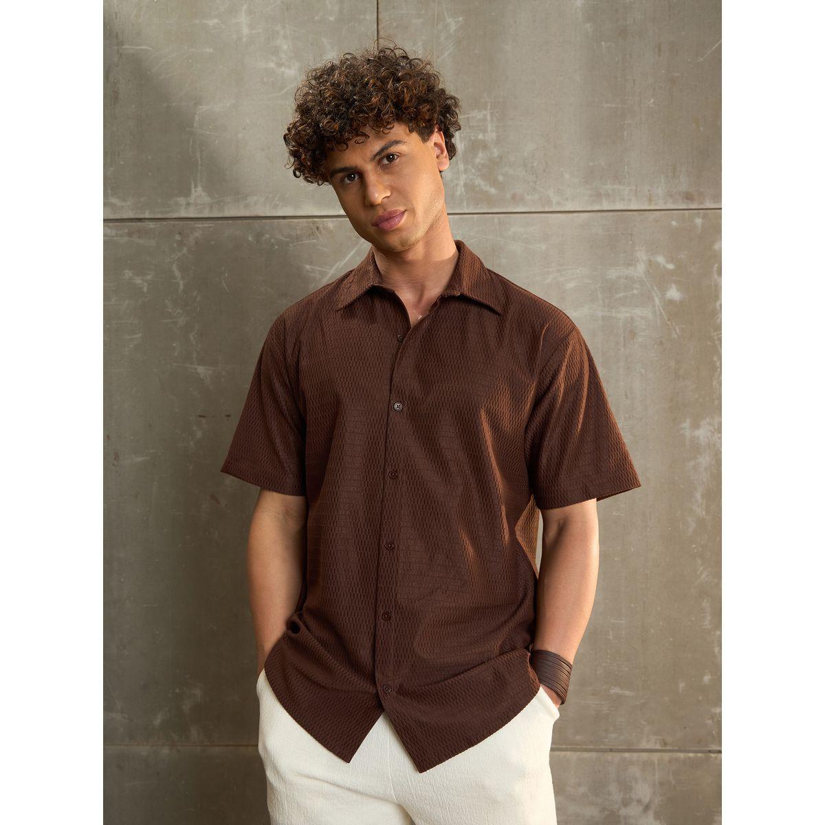 Sassafras Brown Relax Fit Short Sleeve Shirt-men-clothing-shirts-image-7