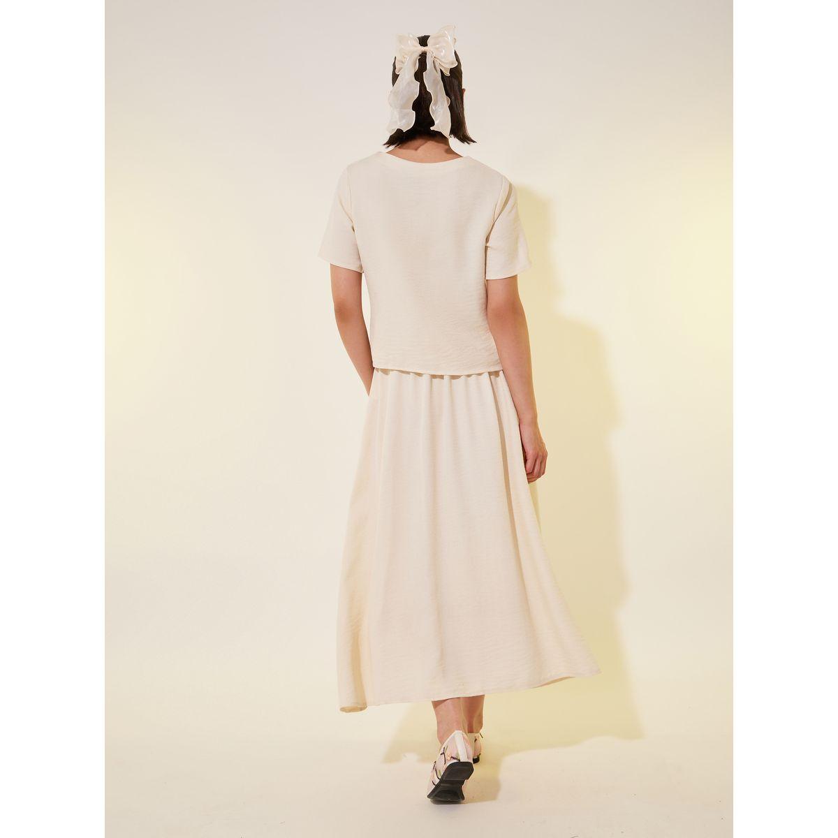 Styli Embroidered Detail Round Neck Top and Skirts Co-Ords-women-clothing-coordsets-image-5