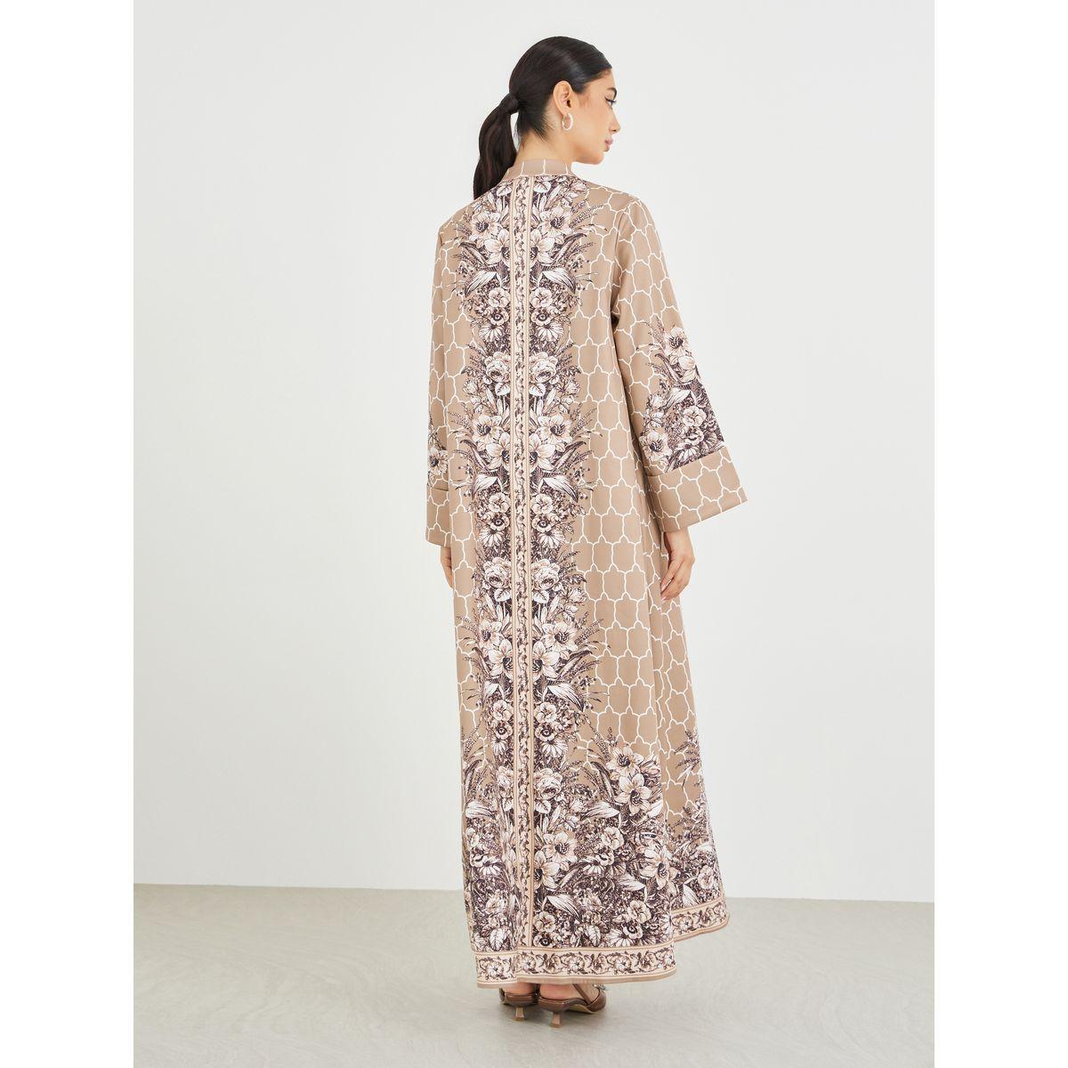 جلابية بطبعة زهور وياقة ماندارين-women-arabicclothing-jalabiyas-image-5