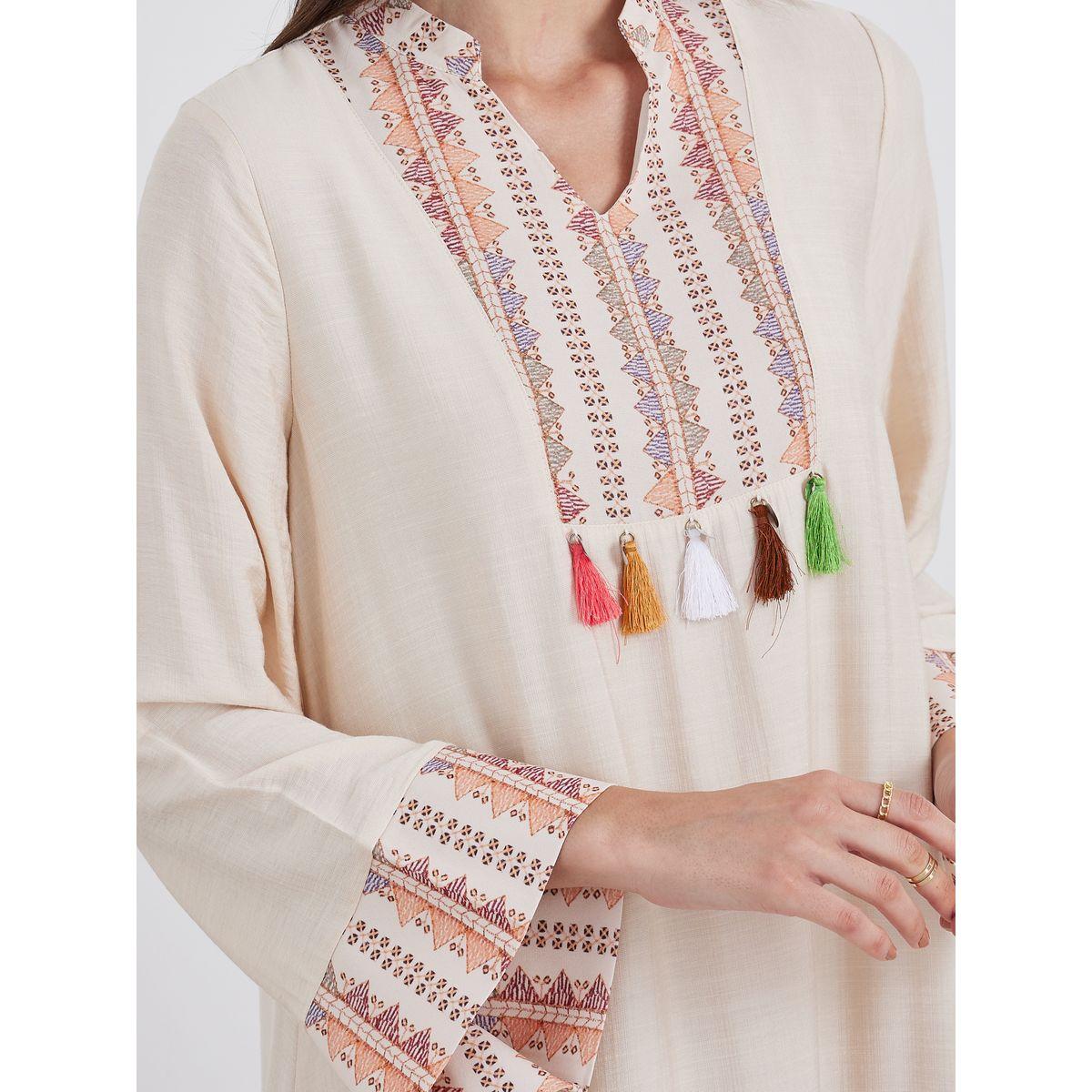 Amirah X Styli Embroidered Jalabiya with Tassel Trim-women-arabicclothing-jalabiyas-image-4