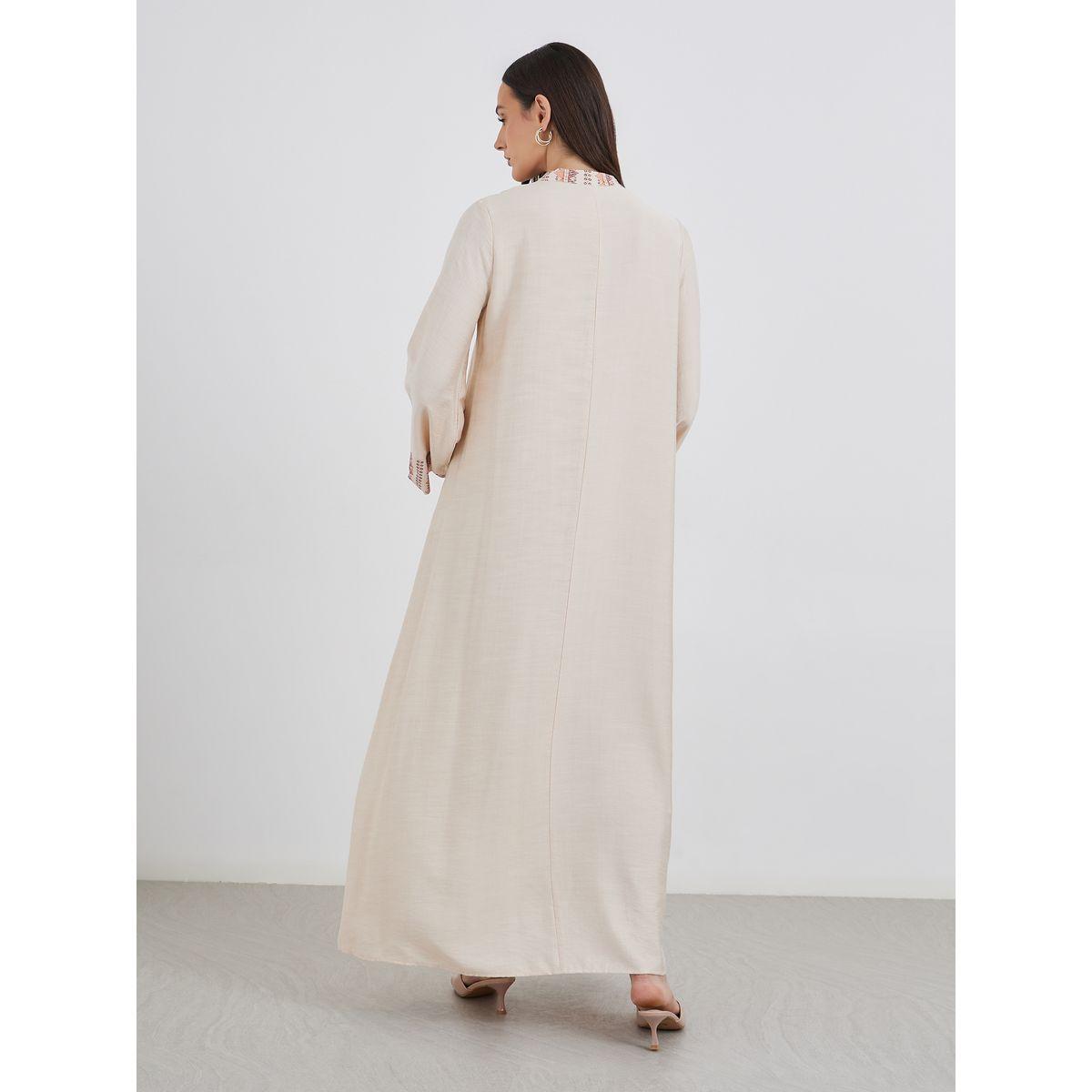 Amirah X Styli Embroidered Jalabiya with Tassel Trim-women-arabicclothing-jalabiyas-image-5