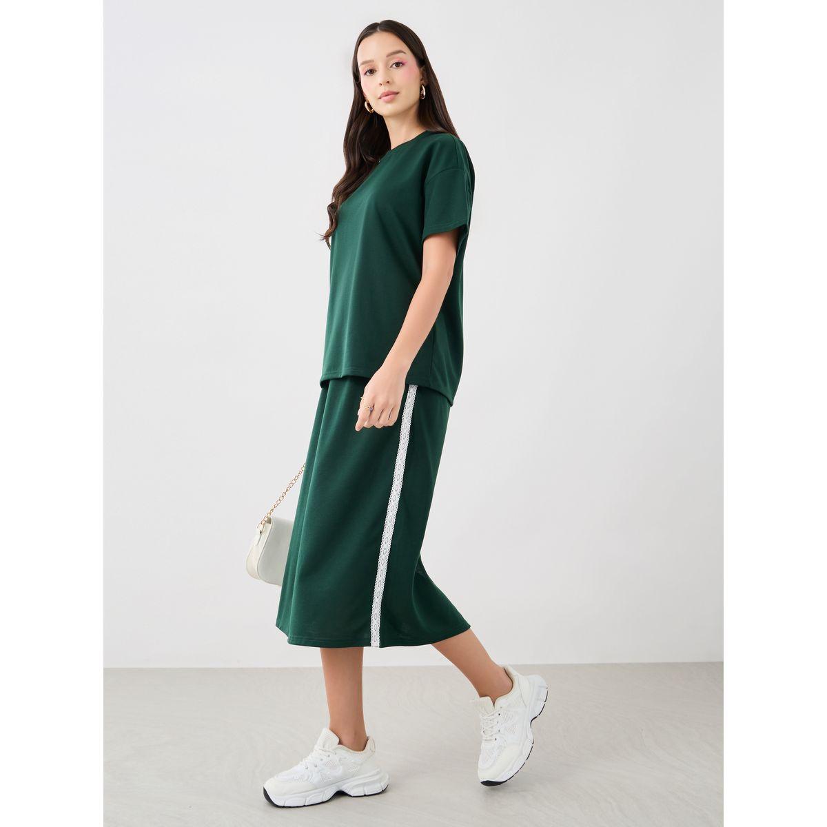 طقم منسق من تنورة وبلوزة بأكمام قصيرة-women-clothing-coordsets-image-1