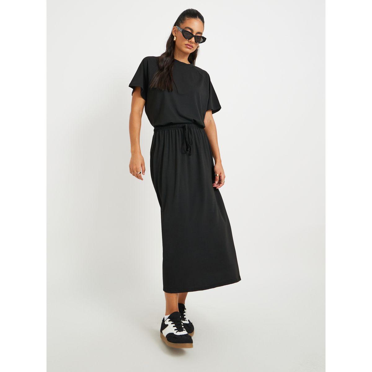 طقم منسق من تنورة ميدي مع بلوزة بأكمام قصيرة-women-clothing-coordsets-image-1