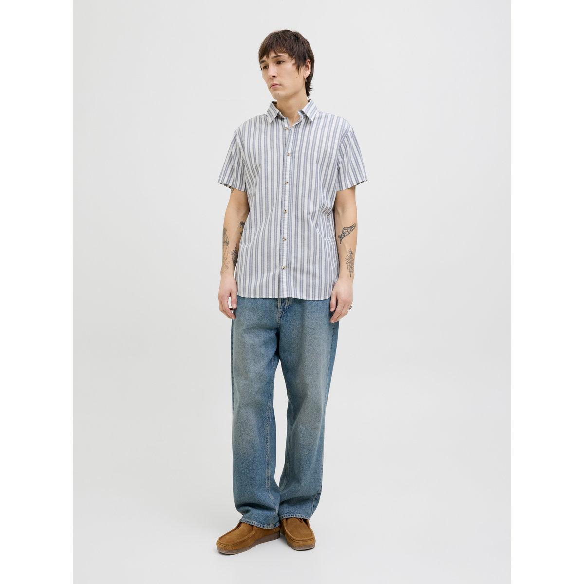 Jack & Jones Striped Spread Collar Regular Fit Shirt-men-clothing-shirts-image-4