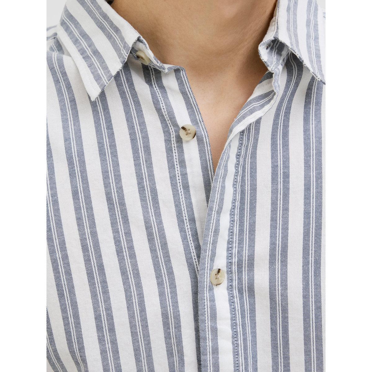 Jack & Jones Striped Spread Collar Regular Fit Shirt-men-clothing-shirts-image-5