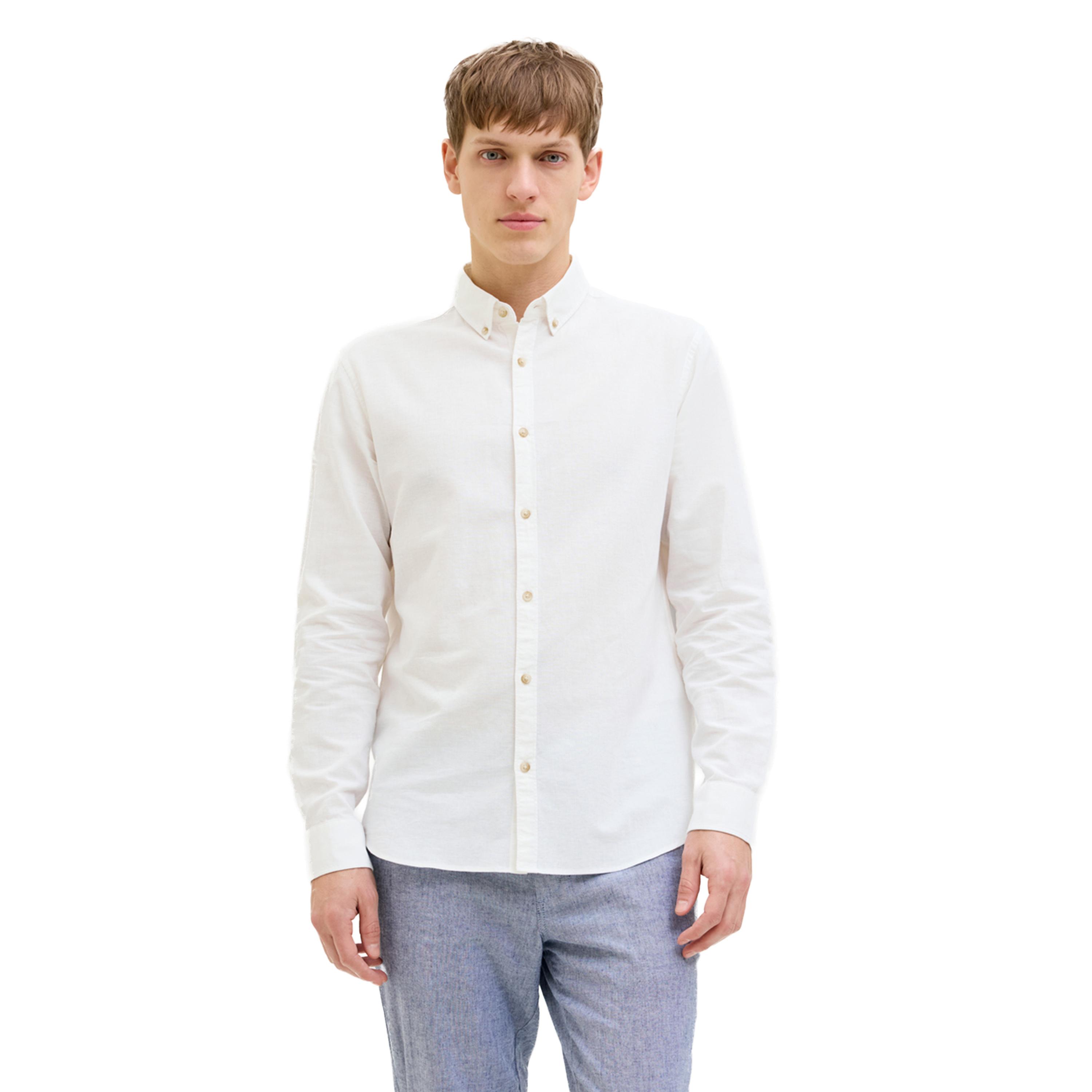 ريبيل × ستايلي - قميص سادة بأكمام طويلة وقصّة عادية-men-clothing-shirts-image-1