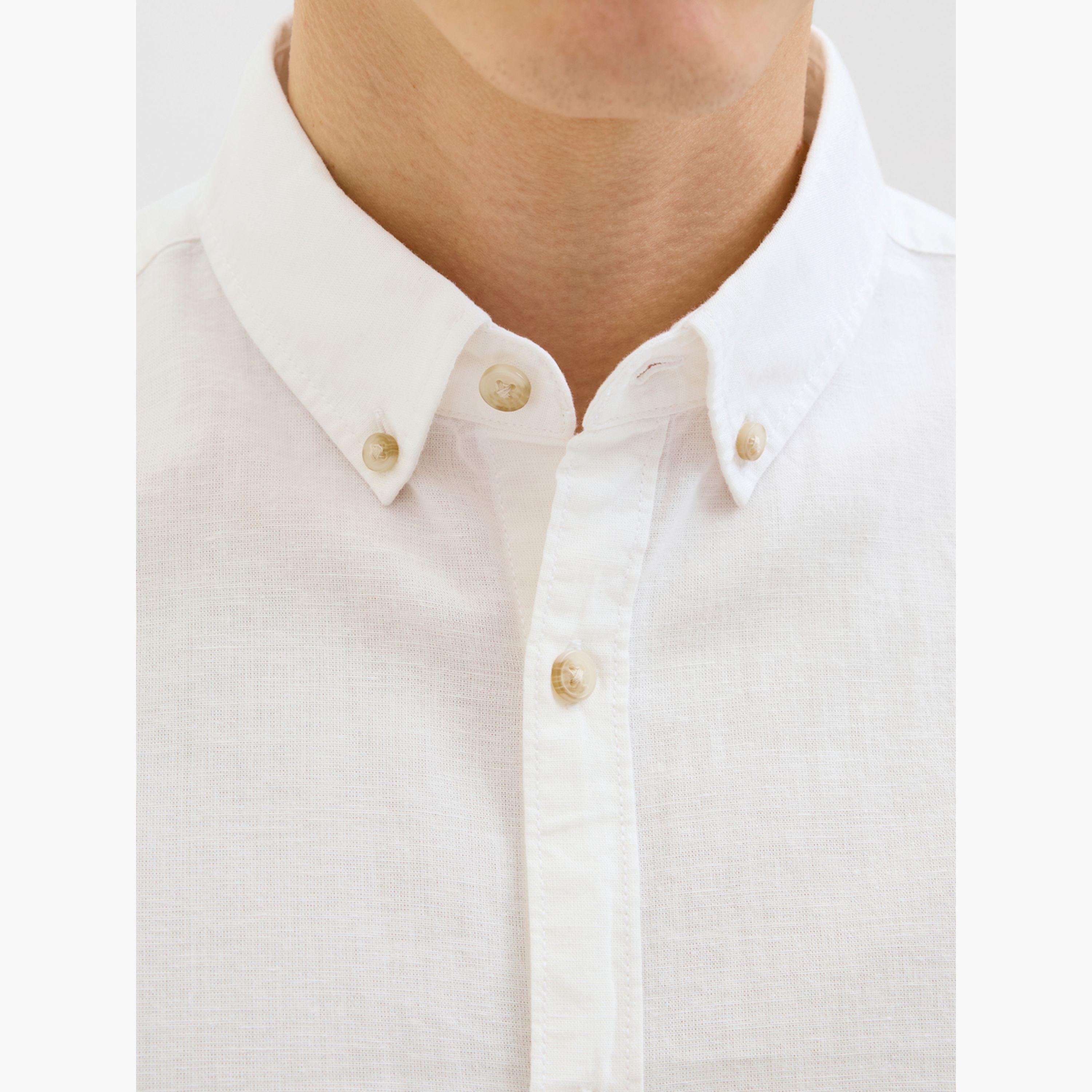 ريبيل × ستايلي - قميص سادة بأكمام طويلة وقصّة عادية-men-clothing-shirts-image-3