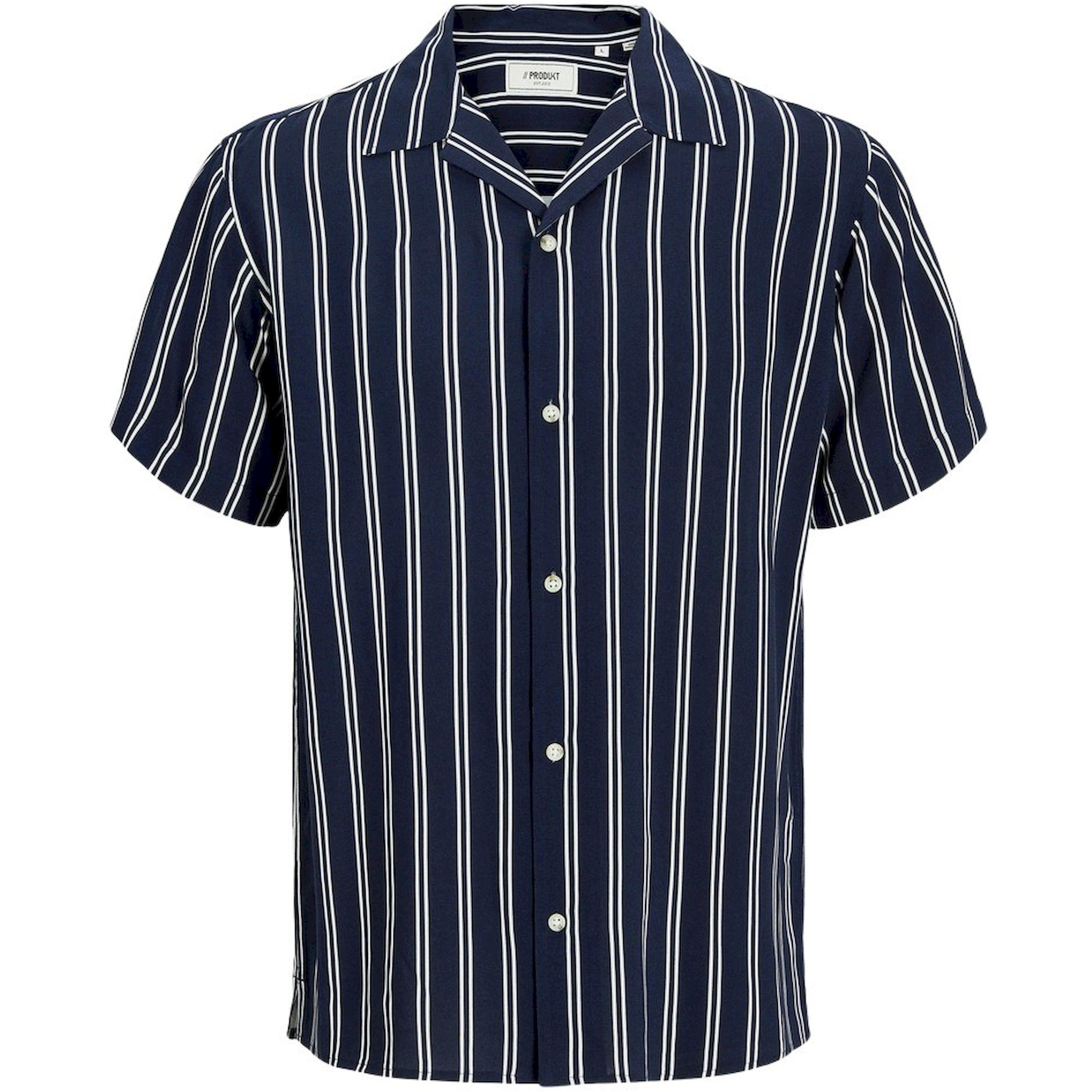 برودكت - قميص مخطط بأزرار - كحلي-men-clothing-shirts-image-1