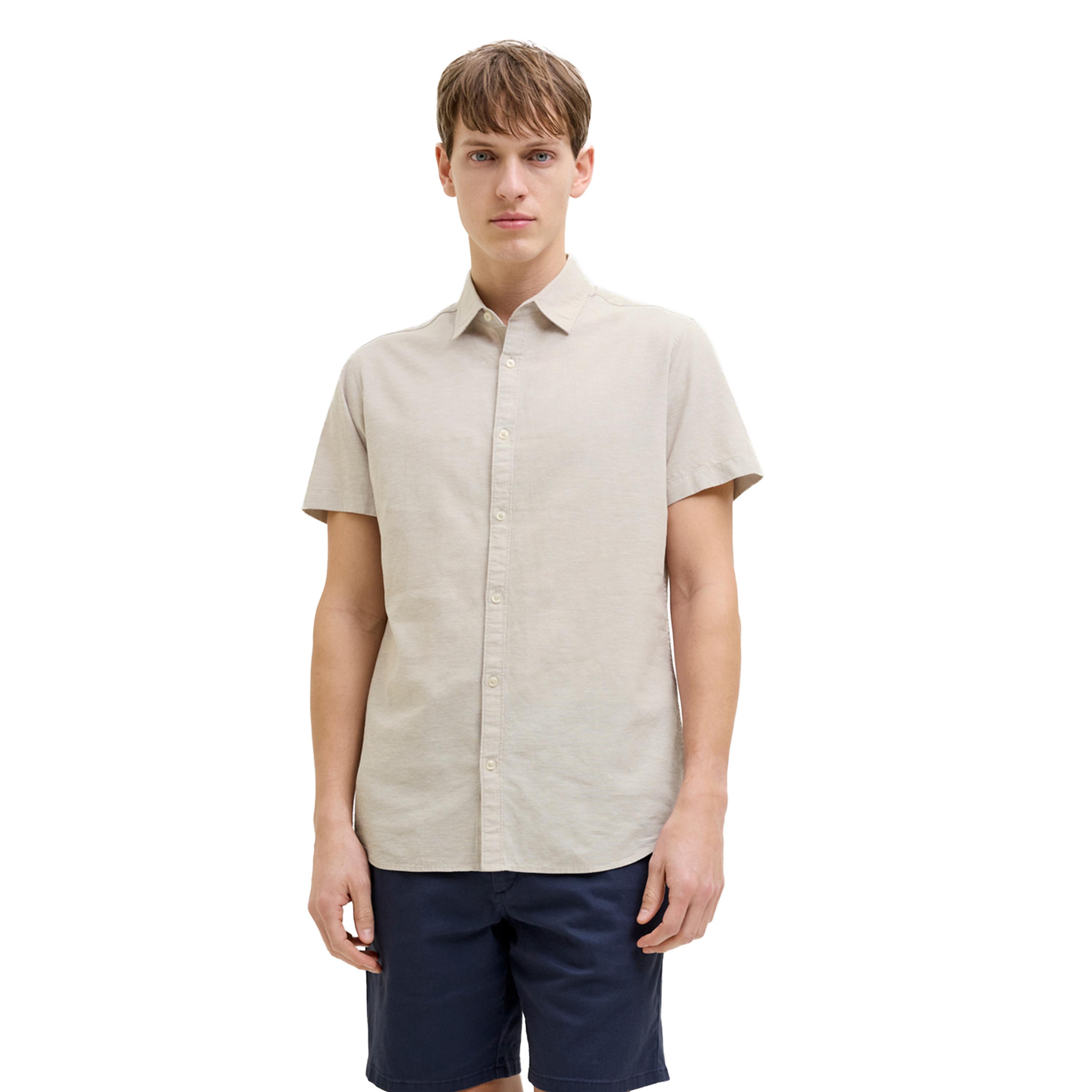 REBEL X Styli Moss Sunny Plain Short Sleeve Regular Fit Shirt-men-clothing-shirts-image-1