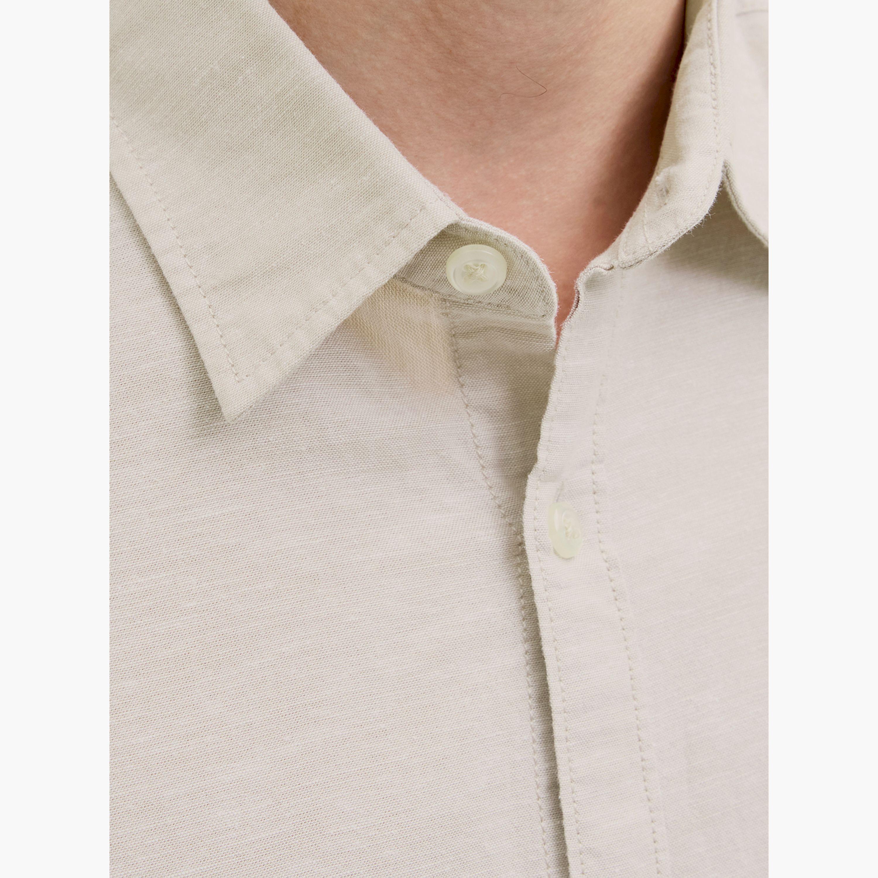ريبيل × ستايلي - قميص سادة بأكمام قصيرة وقصة عادية-men-clothing-shirts-image-5