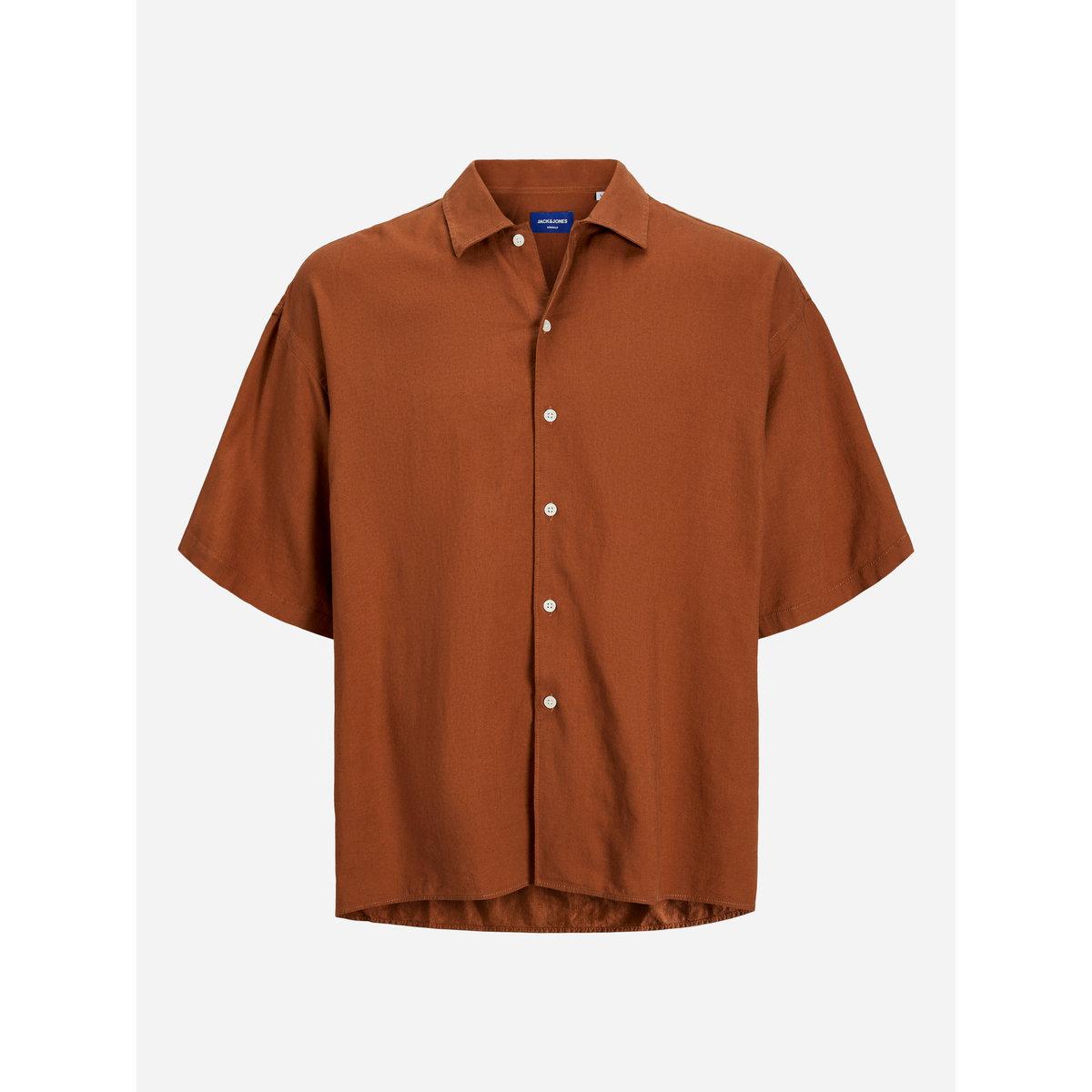 Jack & Jones Solid Spread Collar Oversized Shirt-men-clothing-shirts-image-1