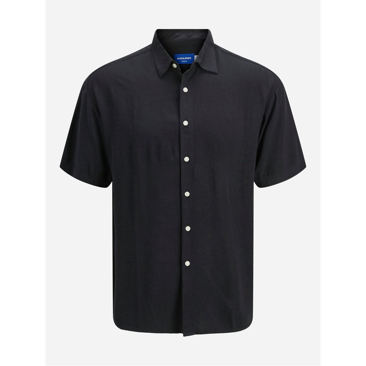 Jack & Jones Solid Spread Collar Regular Fit Shirt-men-clothing-shirts-image-1