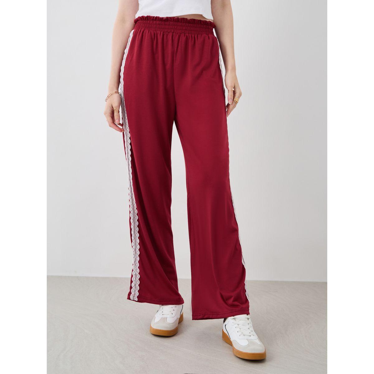 بنطال بأرجل واسعة وتفاصيل دانتيل-women-clothing-bottoms-trousers-image-2