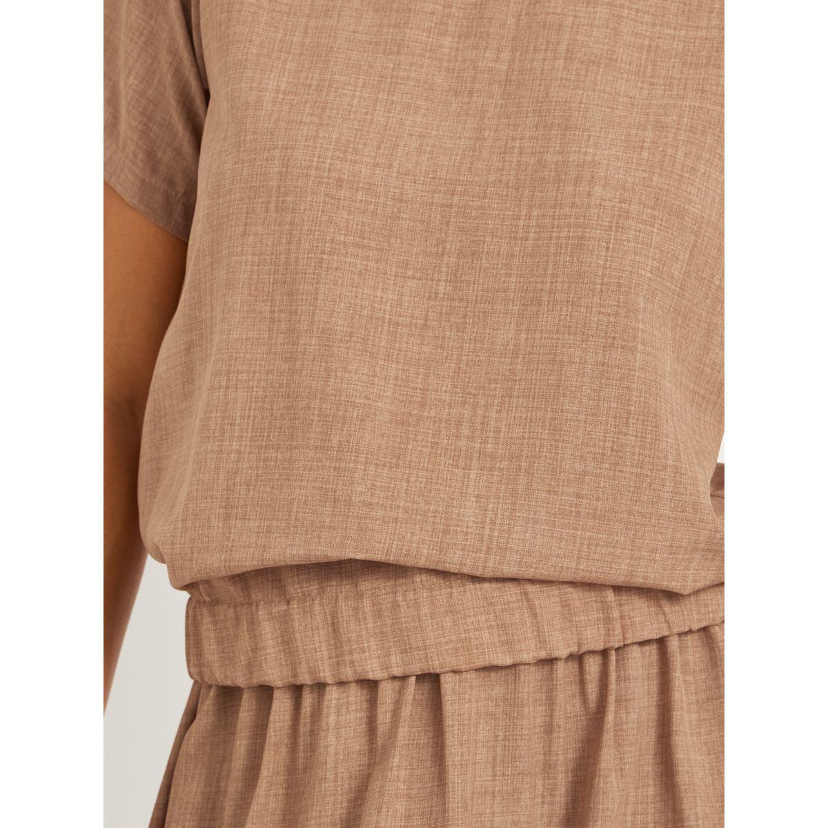 Styli Solid Short Sleeve Top and Midi Skirt Co-Ords-women-clothing-coordsets-image-3