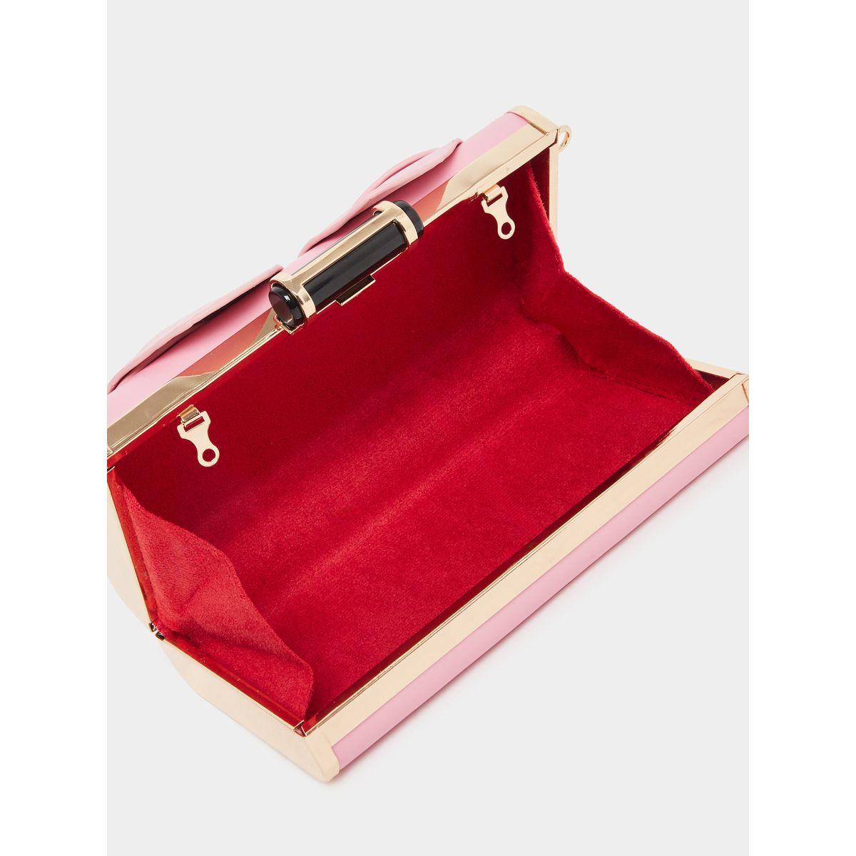 شنطة مزينة بزهرة كورساج مع حمالة بنمط سلسلة-women-bagsandwallets-handbags-image-4