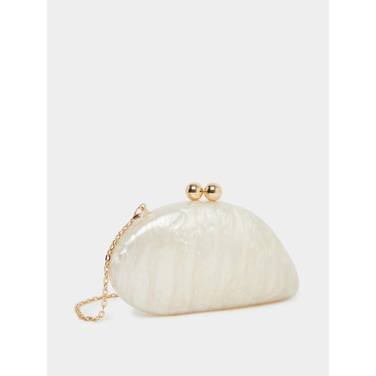 Styli Marbled Clutch Bag with Chain Strap-women-bagsandwallets-handbags-image-1