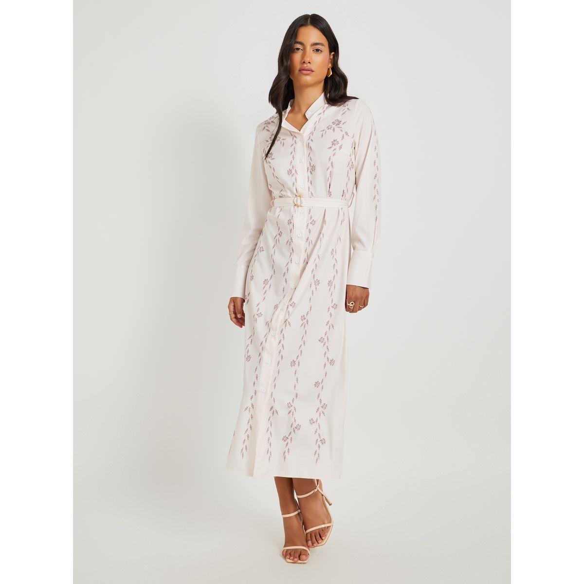Styli Graphic Print Belted Shirt Midi Dress-women-clothing-dresses-image-2