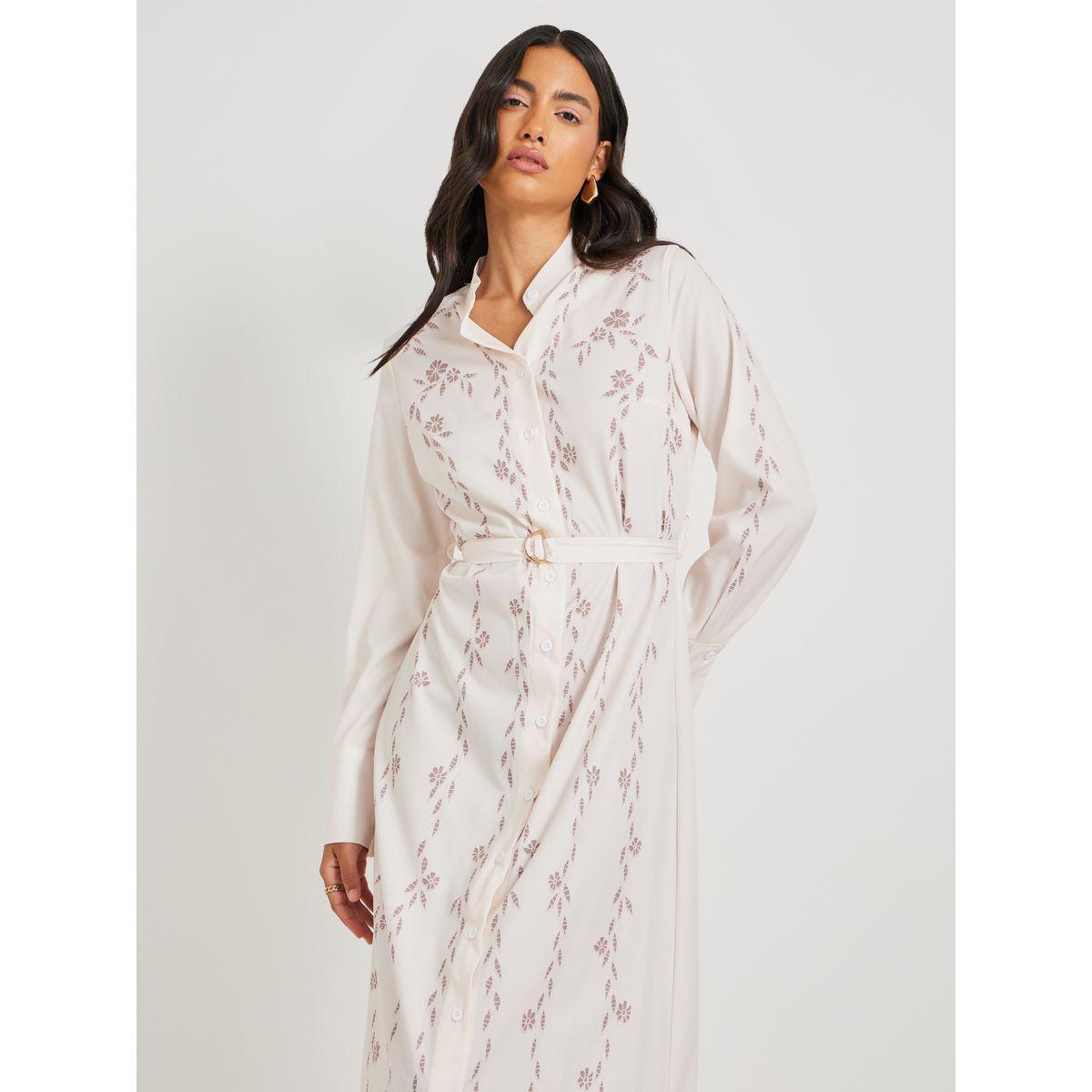 Styli Graphic Print Belted Shirt Midi Dress-women-clothing-dresses-image-3