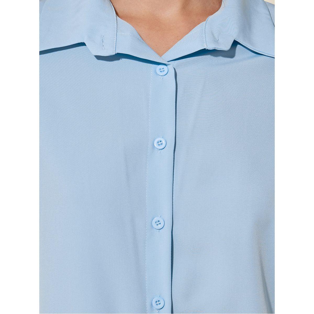 Styli Solid Spread Collar Oversized Shirt-women-clothing-shirtsandblouses-shirts-image-3