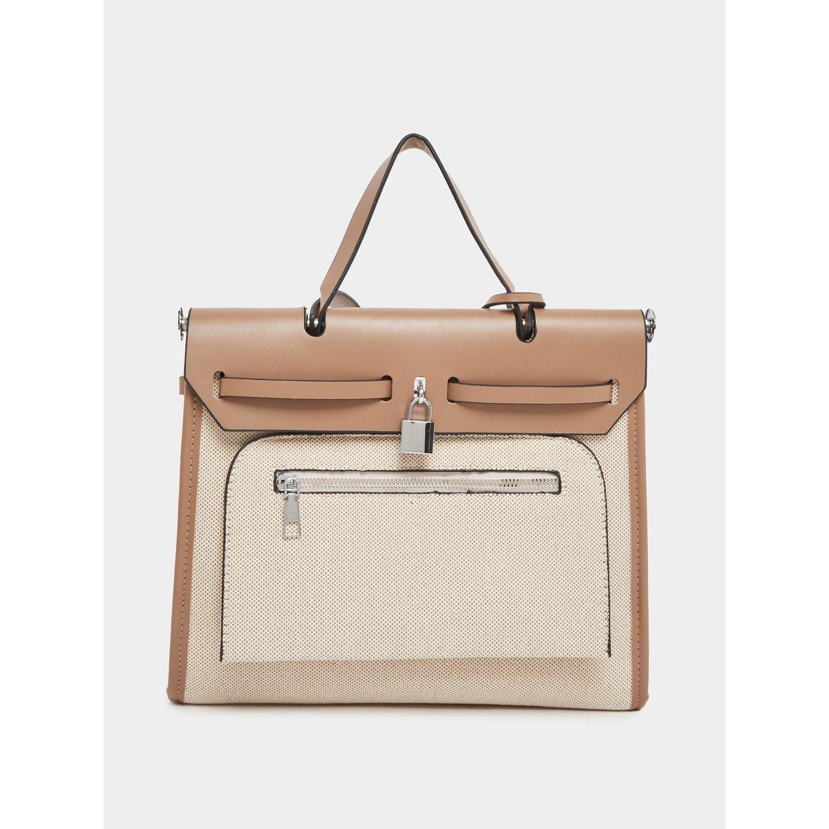 Styli Color Block Handbag with Top Handle-women-bagsandwallets-handbags-image-2