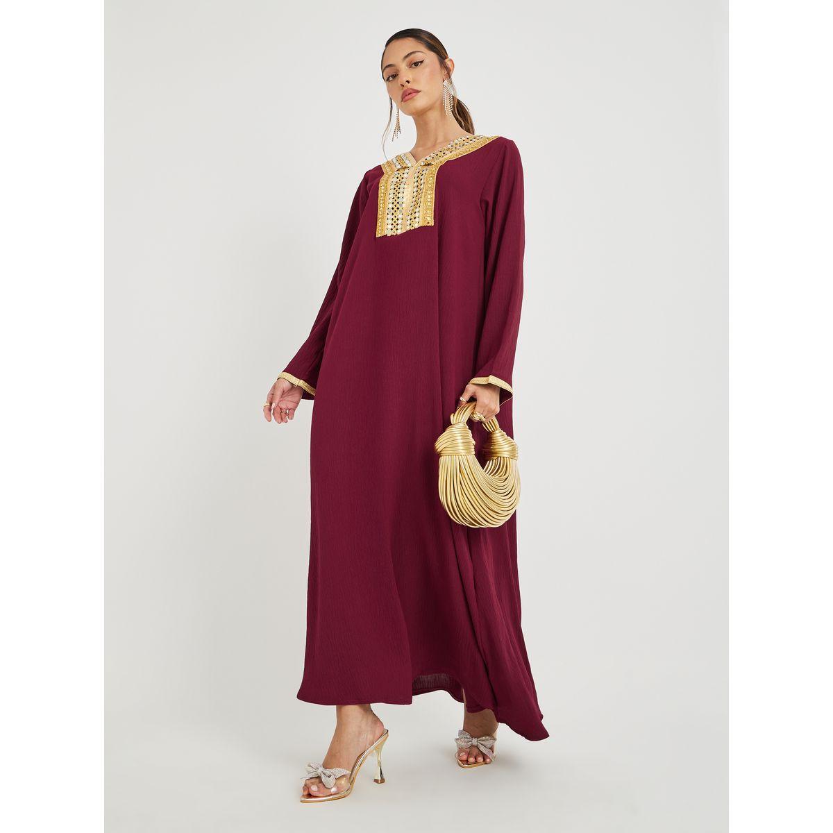 جلابية طويلة بتفاصيل دانتيل-women-arabicclothing-jalabiyas-image-2