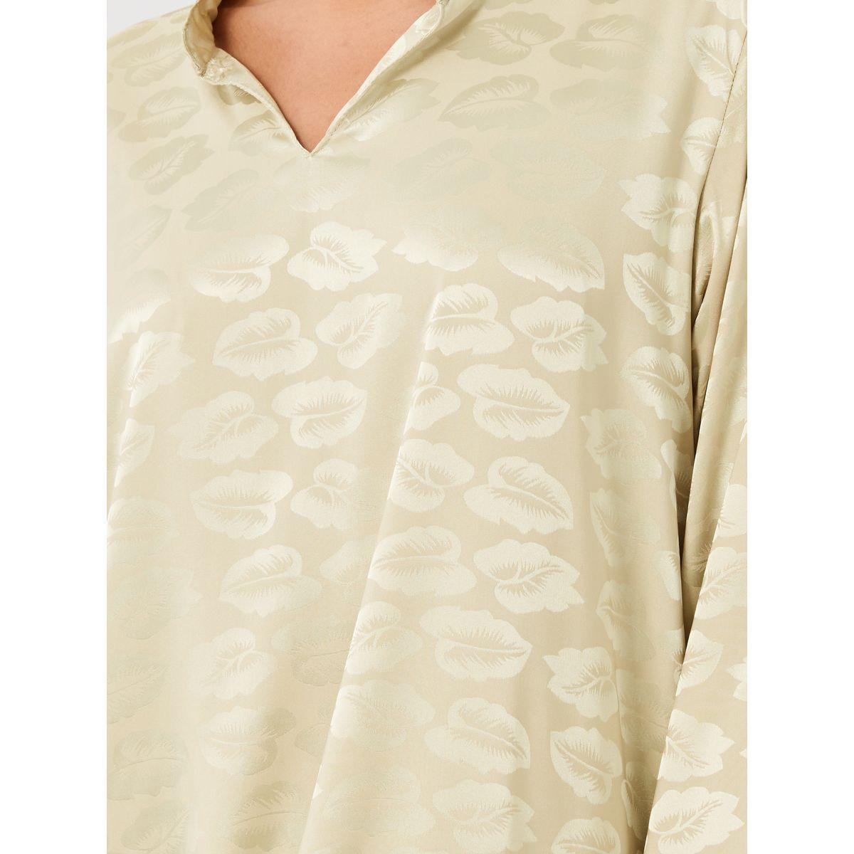 أميرة x ستايلي جلابية ساتان بتفاصيل جاكار وياقة قائمة-women-arabicclothing-jalabiyas-image-4