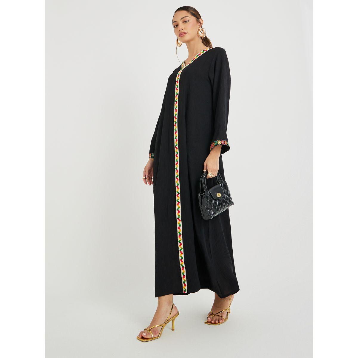 جلابية طويلة بتفاصيل دانتيل-women-arabicclothing-jalabiyas-image-2
