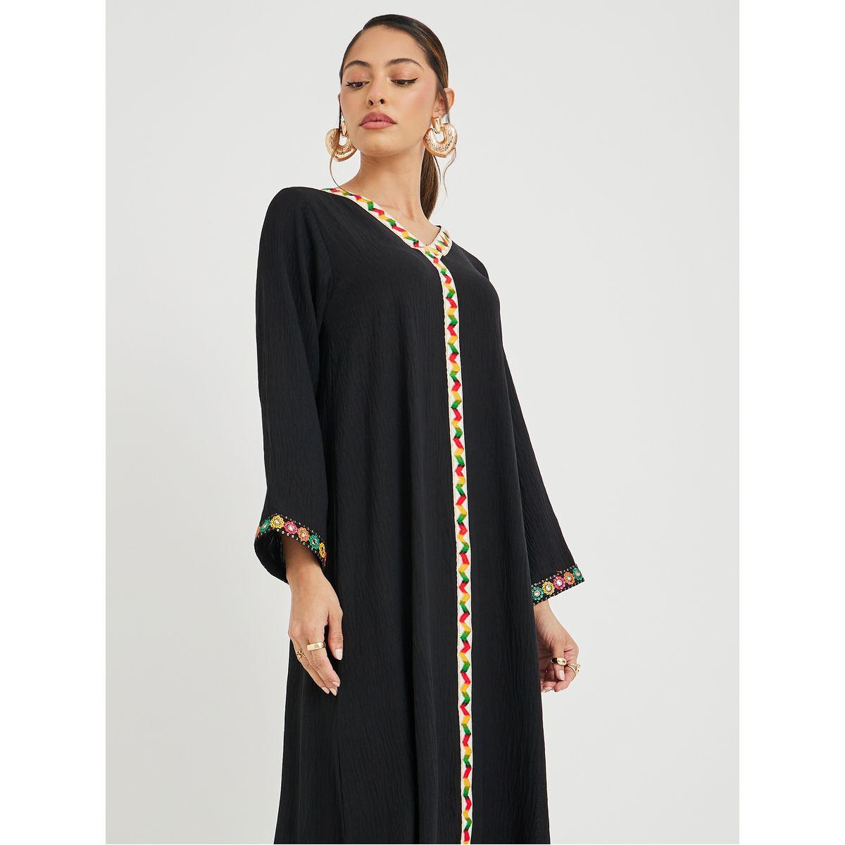 جلابية طويلة بتفاصيل دانتيل-women-arabicclothing-jalabiyas-image-3