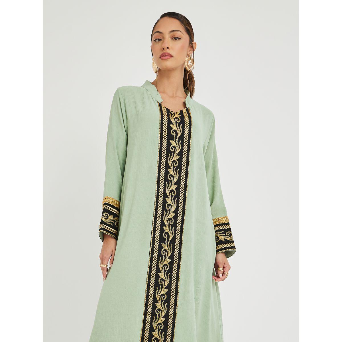 جلابية طويلة بياقة وتفاصيل دانتيل-women-arabicclothing-jalabiyas-image-2