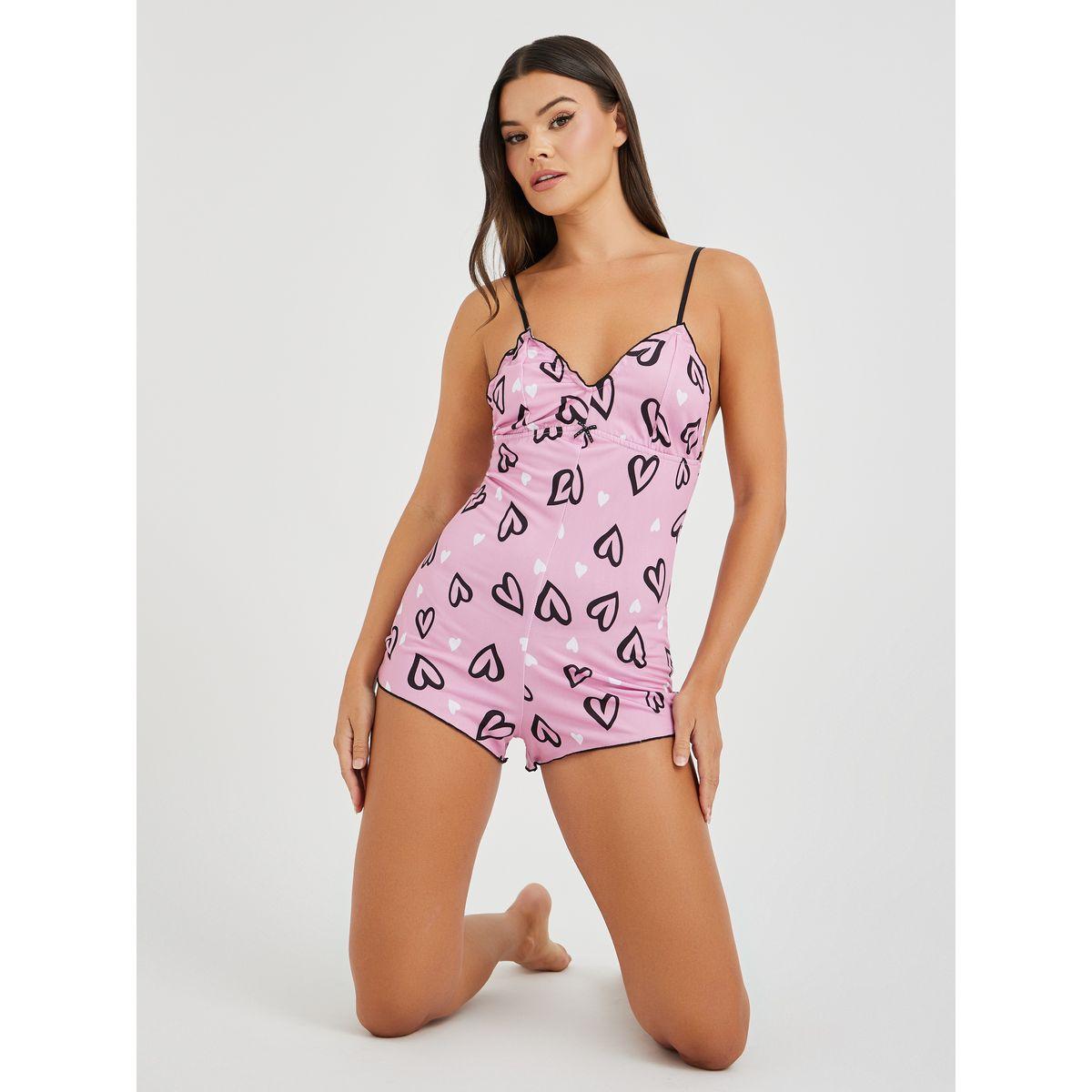 بودي سوت مطبع بطبعات قلب-women-clothing-lingerie-corsets-image-1