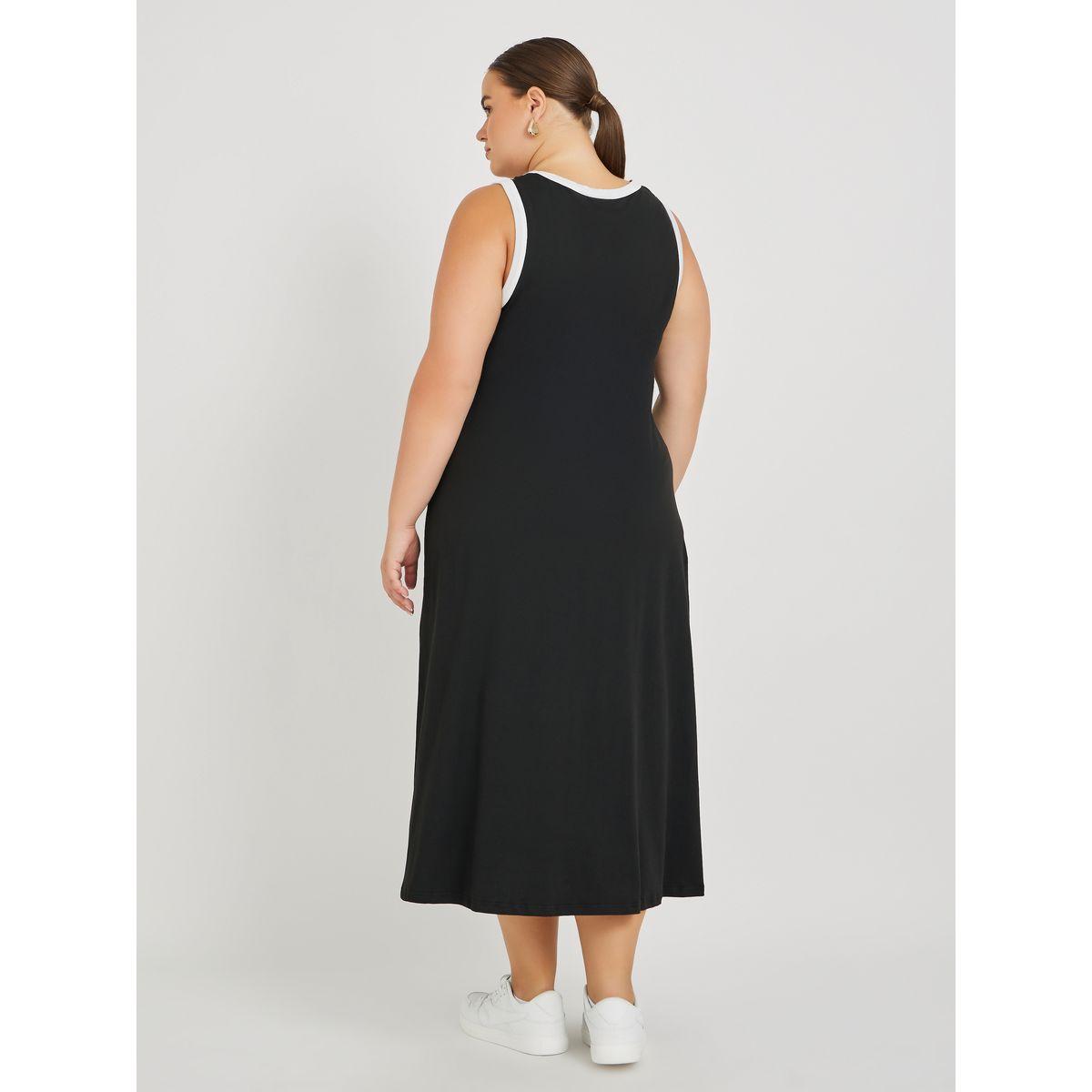 فستان ميدي بلا أكمام ومقاس كبير مع ياقة دائرية-women-clothing-dresses-image-5
