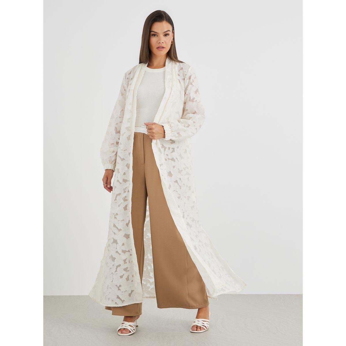Styli Embroidered Regular Fit Maxi Abaya with Slit-women-arabicclothing-abayas-image-1