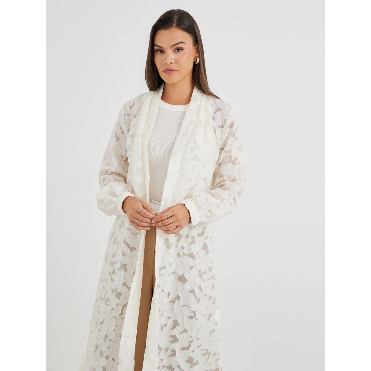 Styli Embroidered Regular Fit Maxi Abaya with Slit-women-arabicclothing-abayas-image-2