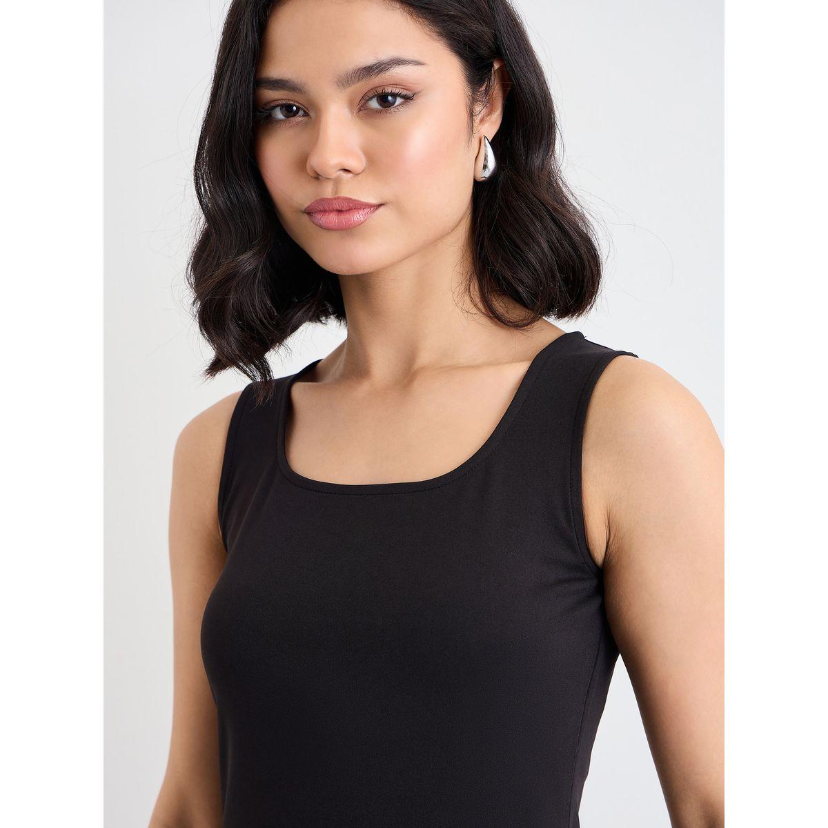 فستان طويل سادة بدون أكمام-women-clothing-dresses-image-3