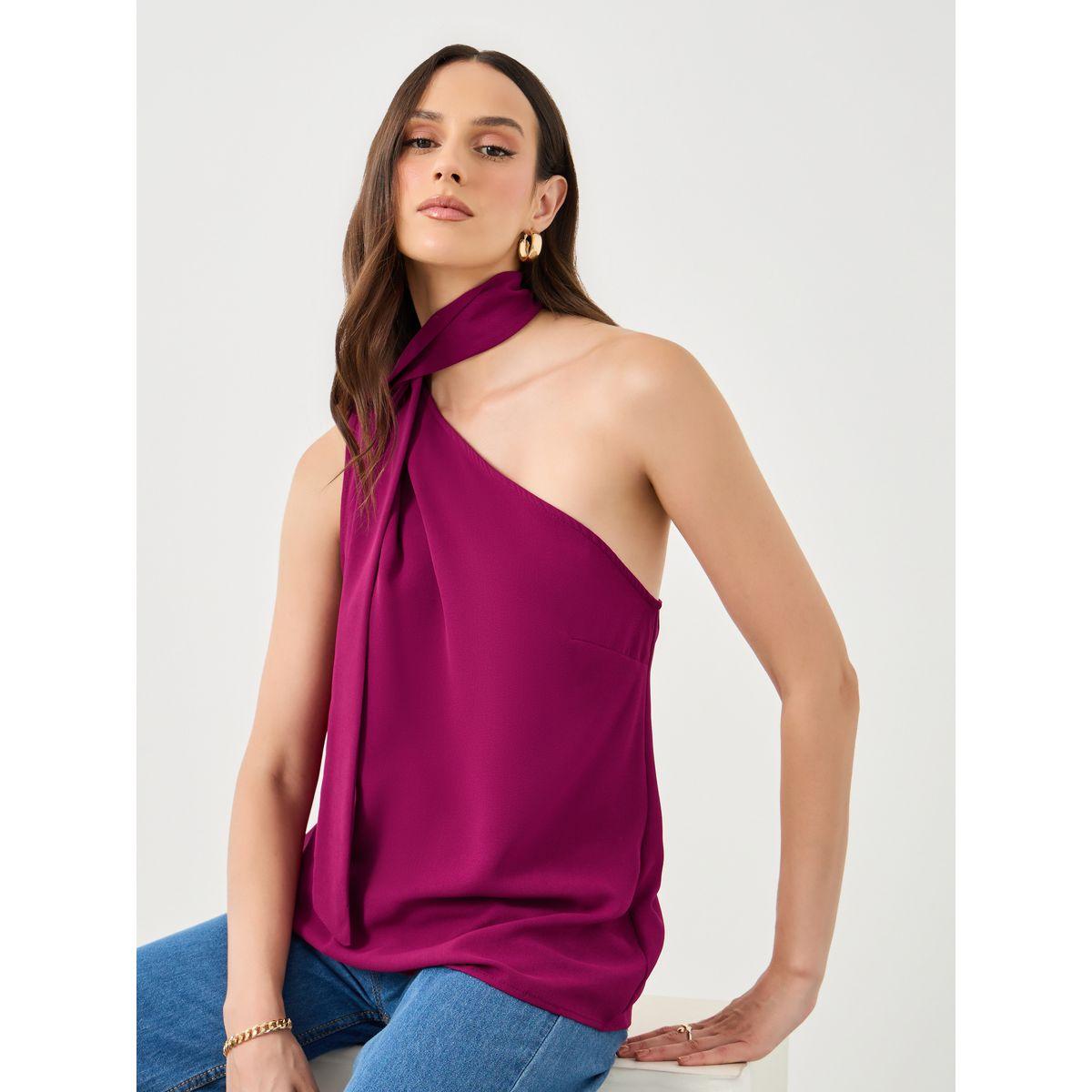 Styli Tie-Neck One Shoulder Top-women-clothing-shirtsandblouses-blouses-image-1