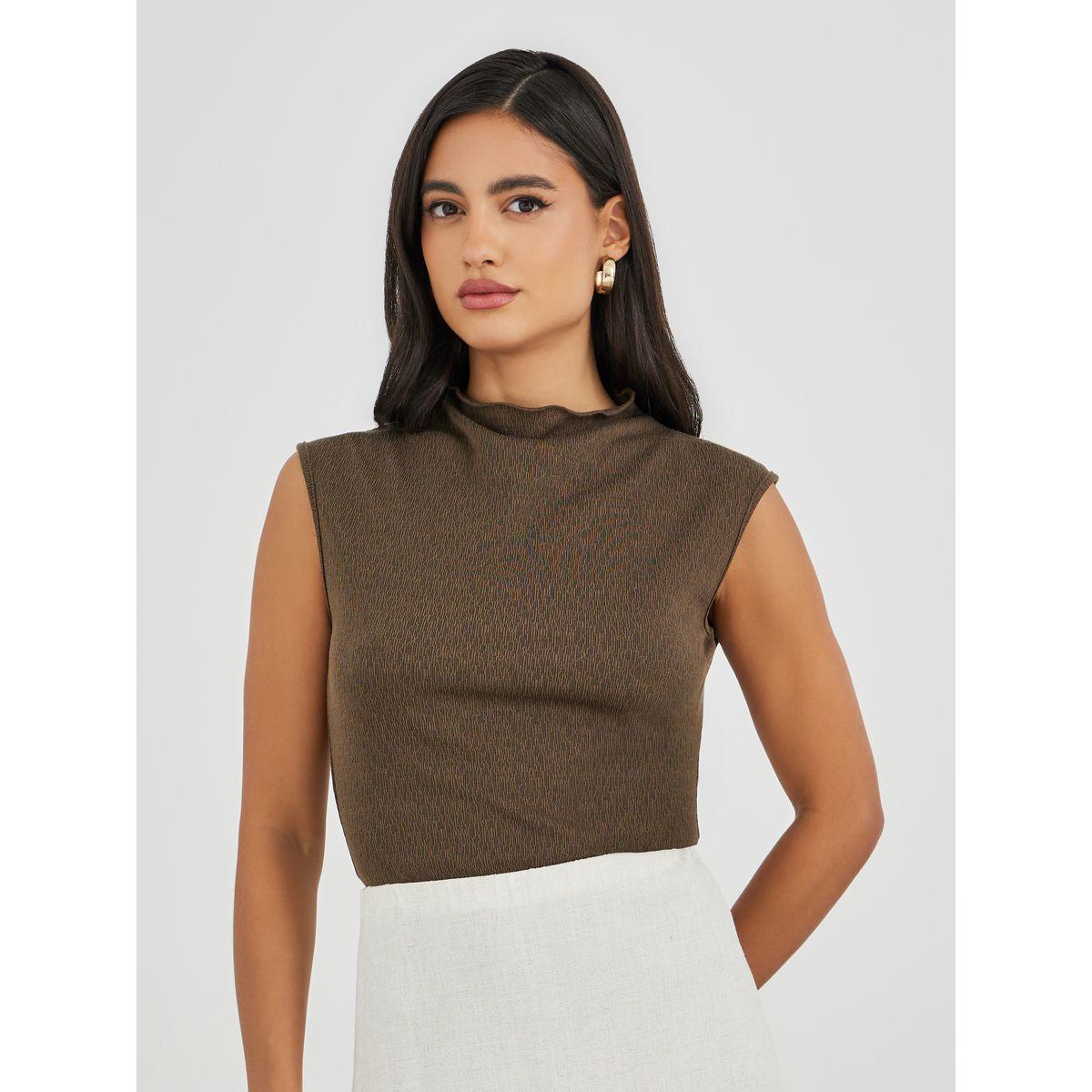 Styli Textured Sleeveless Top-women-clothing-shirtsandblouses-blouses-image-1