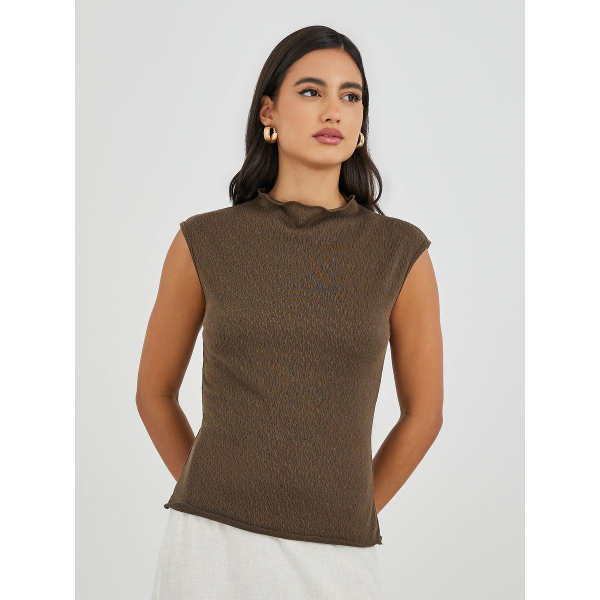 بلوزة بلا أكمام بتفاصيل بارزة الملمس-women-clothing-shirtsandblouses-blouses-image-2