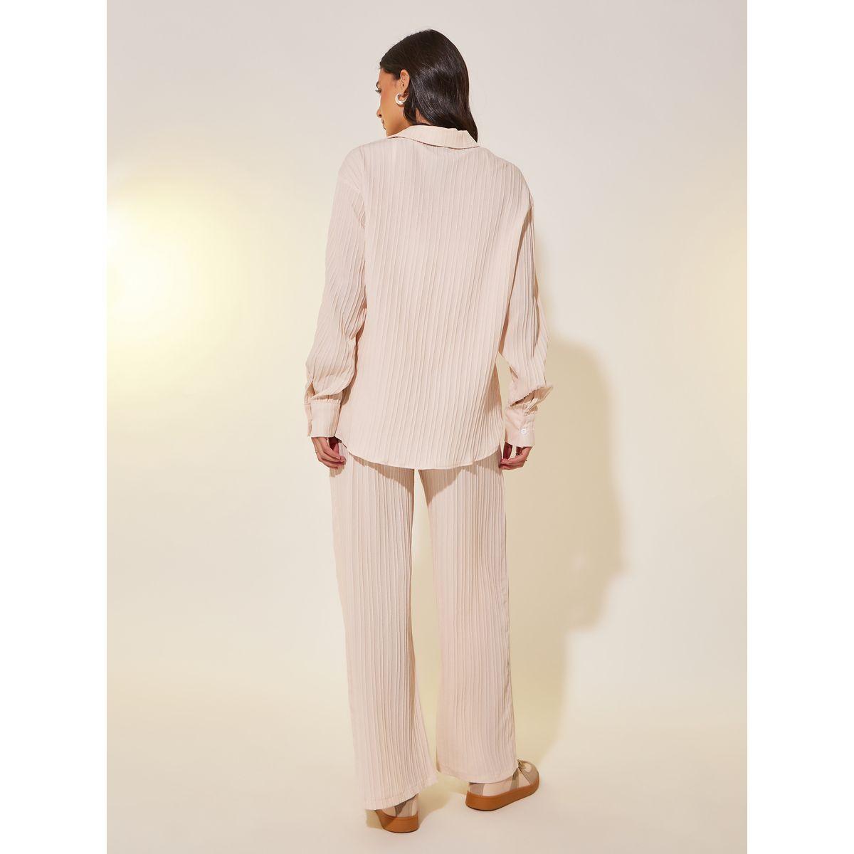 طقم منسق من بنطال بأرجل واسعة وبلوزة بأكمام طويلة-women-clothing-coordsets-image-6