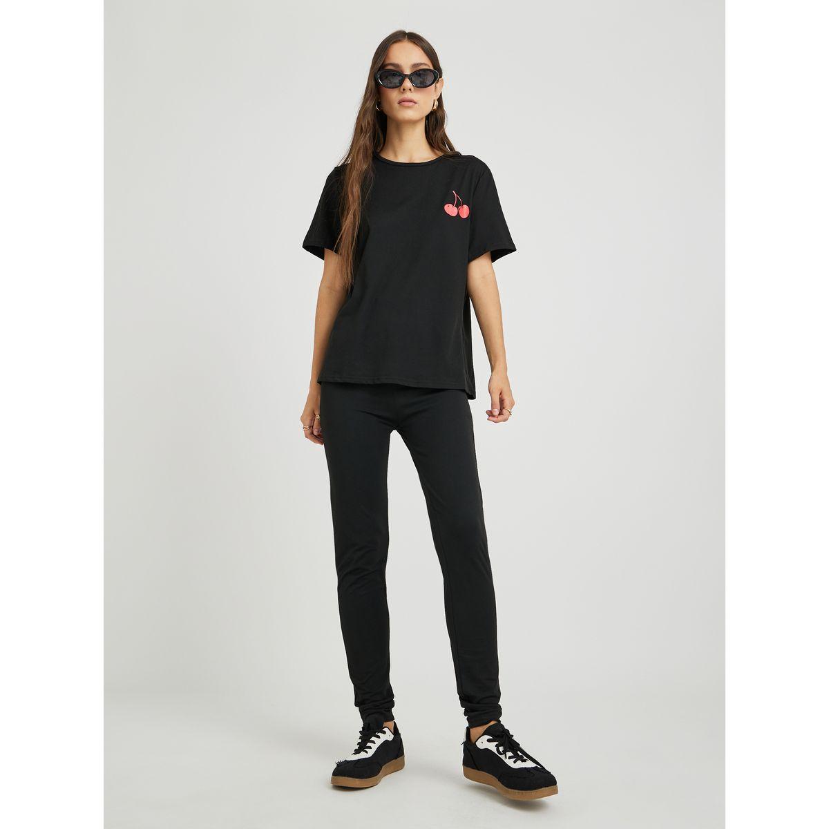 Styli Cherry Print Short Sleeve T-Shirt and Leggings Co-Ords-women-clothing-coordsets-image-1