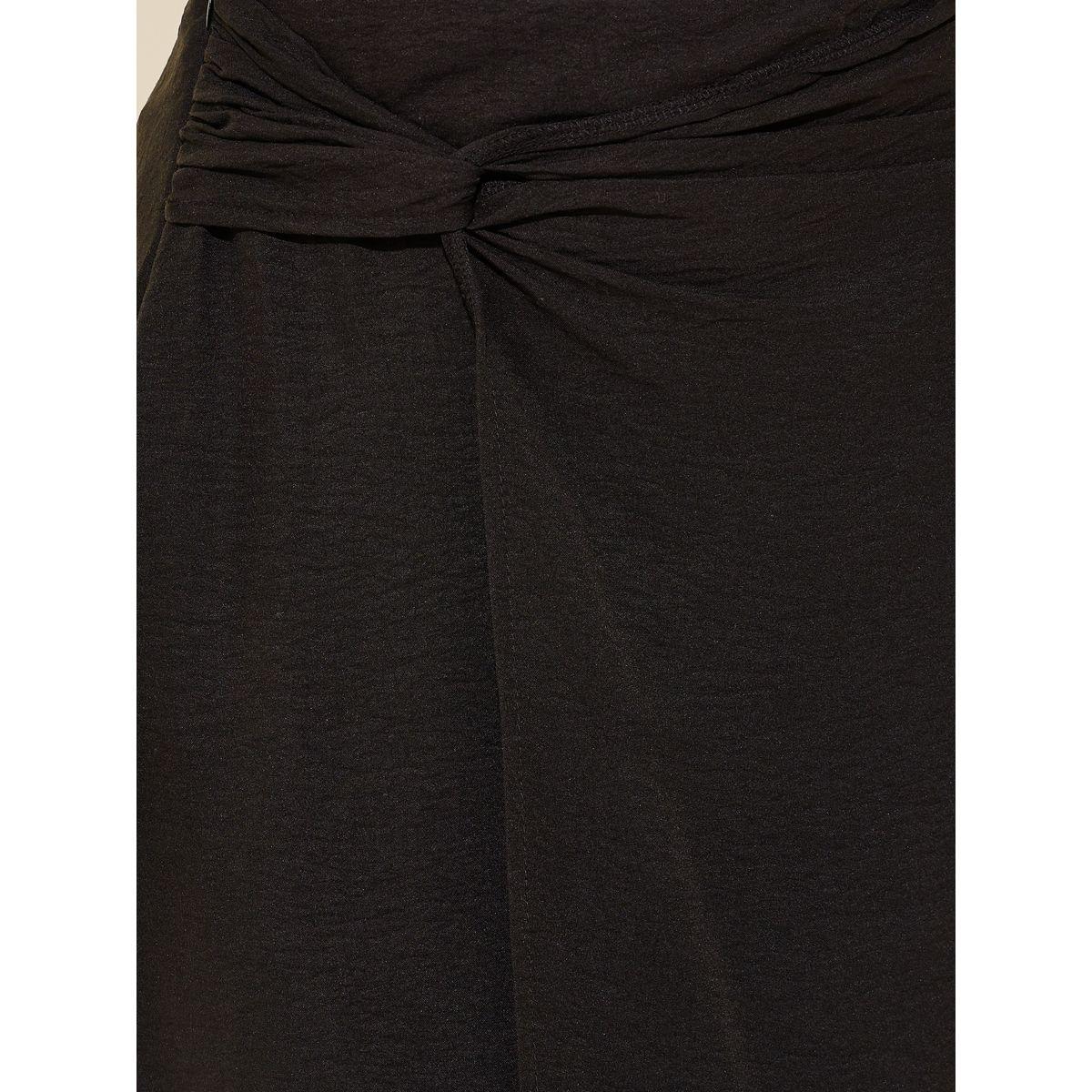 Styli Solid Asymmetric Hem Maxi Skirt with Twist Detail-women-clothing-bottoms-skirts-image-3