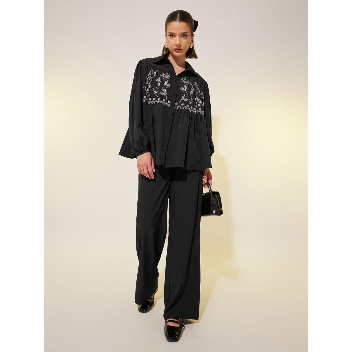 Styli Floral Embroidered Top and Pants Co-Ords-women-clothing-coordsets-image-2