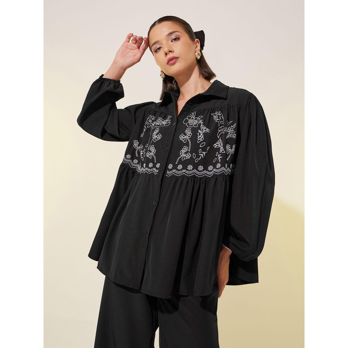 Styli Floral Embroidered Top and Pants Co-Ords-women-clothing-coordsets-image-3