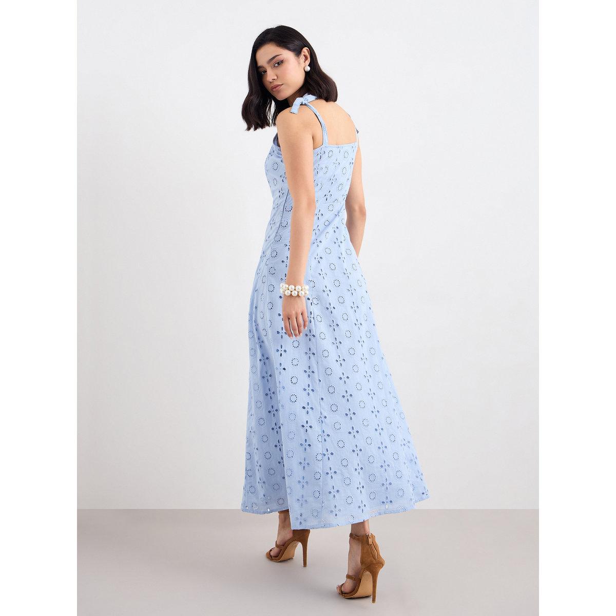 فستان طويل قطني بنسيج شيفلي-women-clothing-dresses-image-4